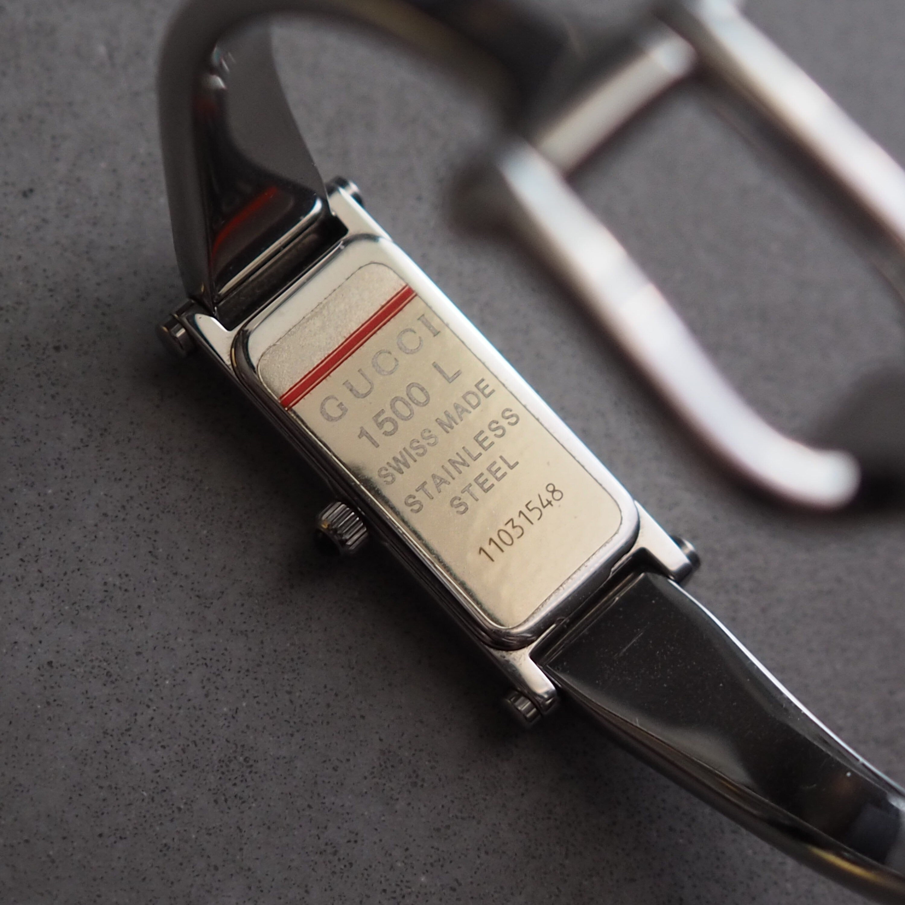 GUCCI Watch Wristwatch Silver Blue color Stainless steel 1P Diamond