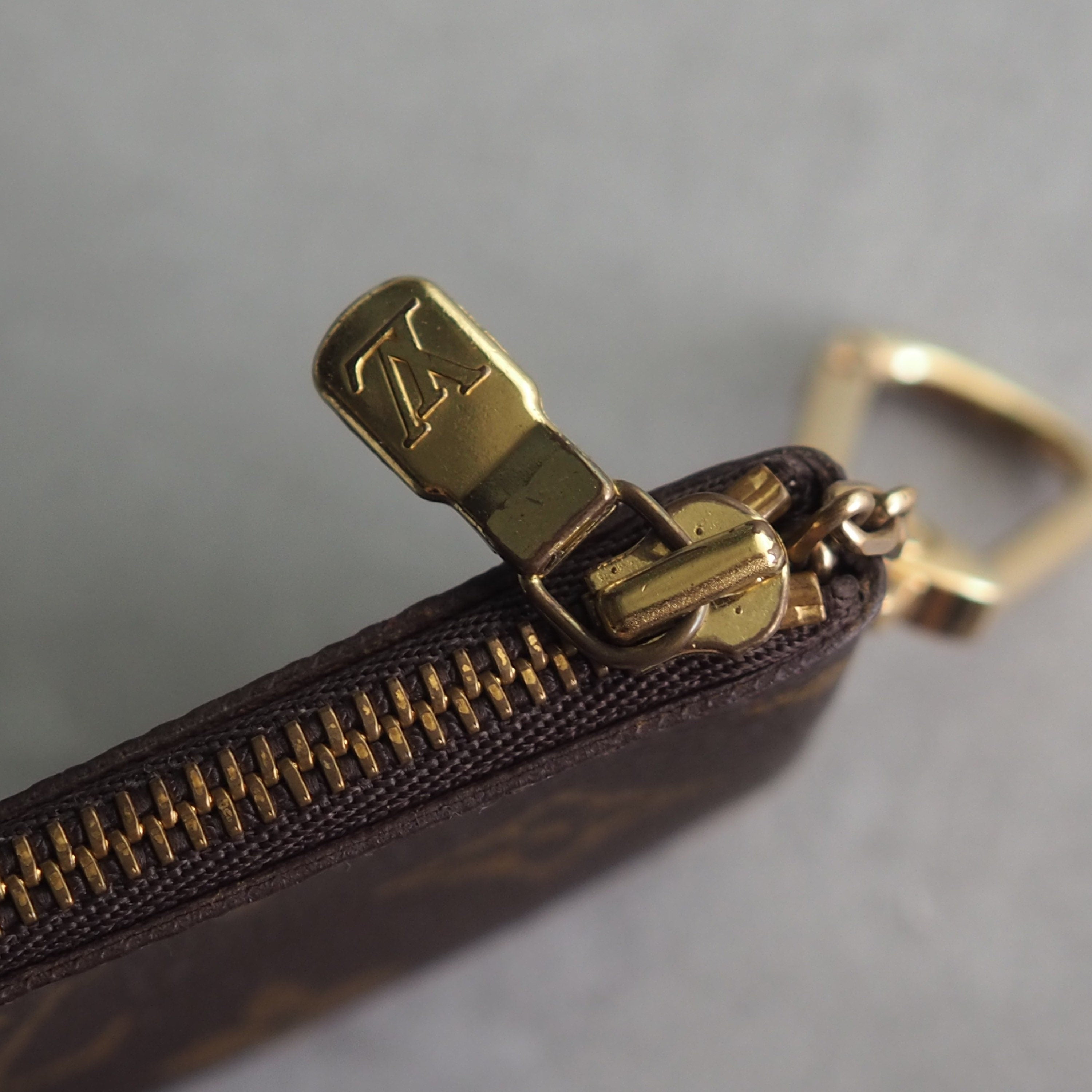 LOUIS VUITTON Monogram Pochette Cles Coin Case Key Authentic