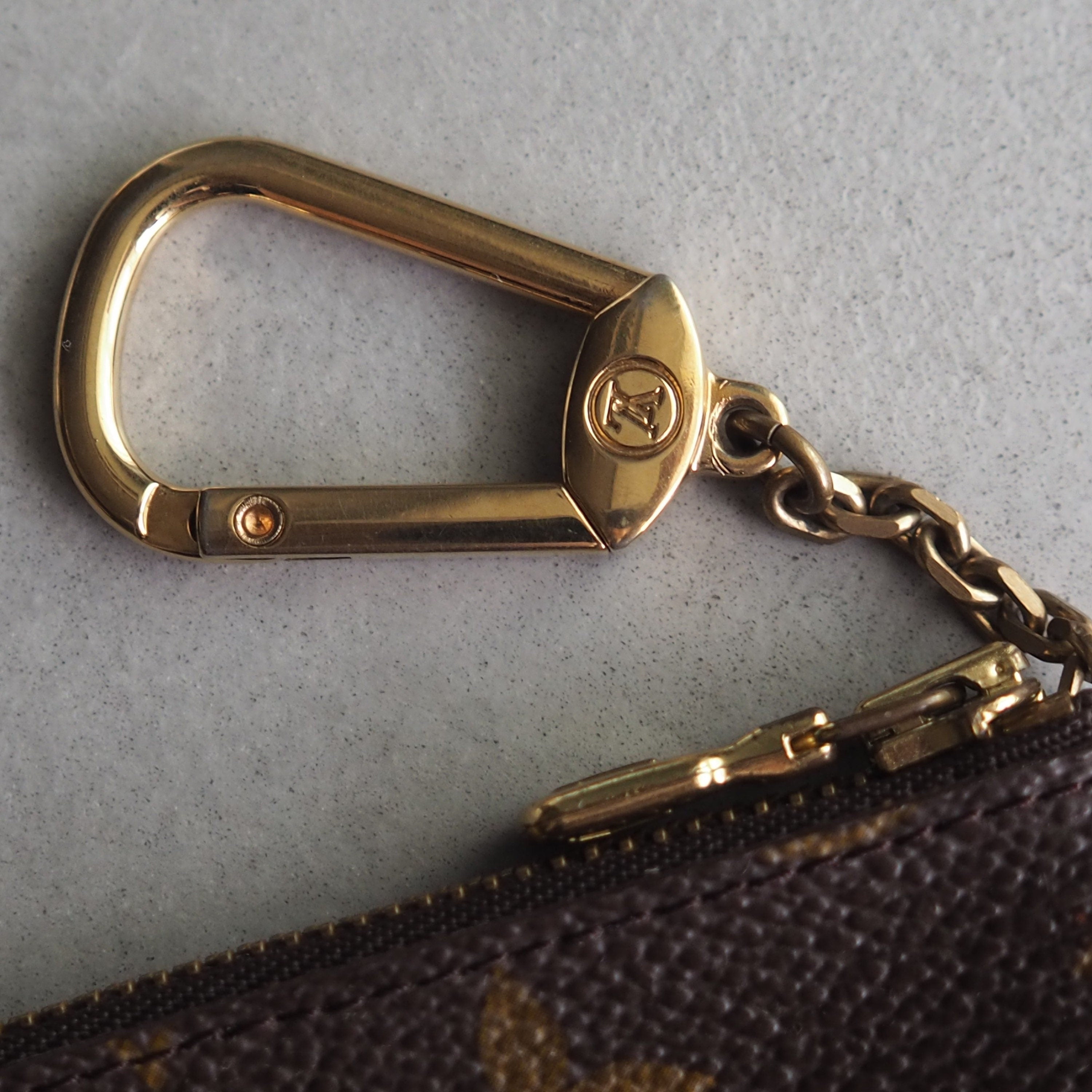 LOUIS VUITTON Monogram Pochette Cles Coin Case Key Authentic