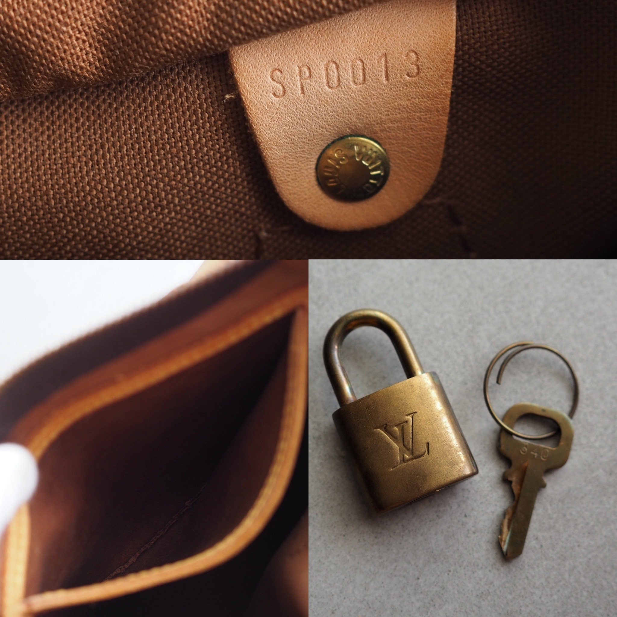 LOUIS VUITTON Speedy 25 Monogram Boston Hand Bag M41528 Purse Authentic