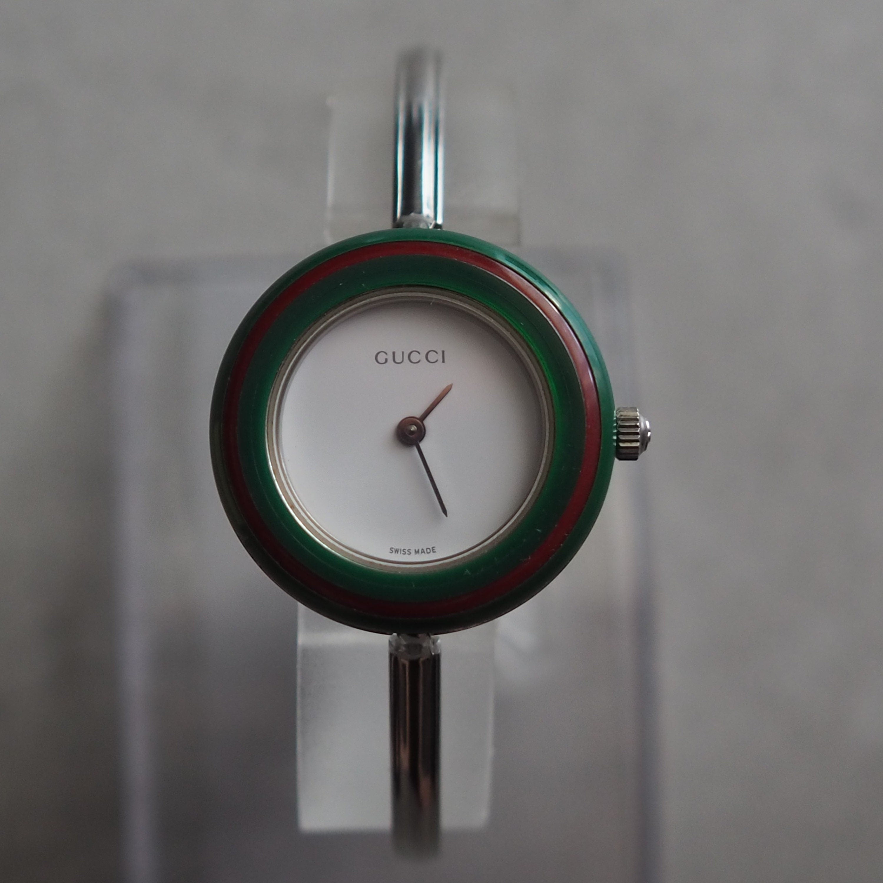 GUCCI Accessories Change Bezel 12 colors Bangle watch Wristwatch Silver