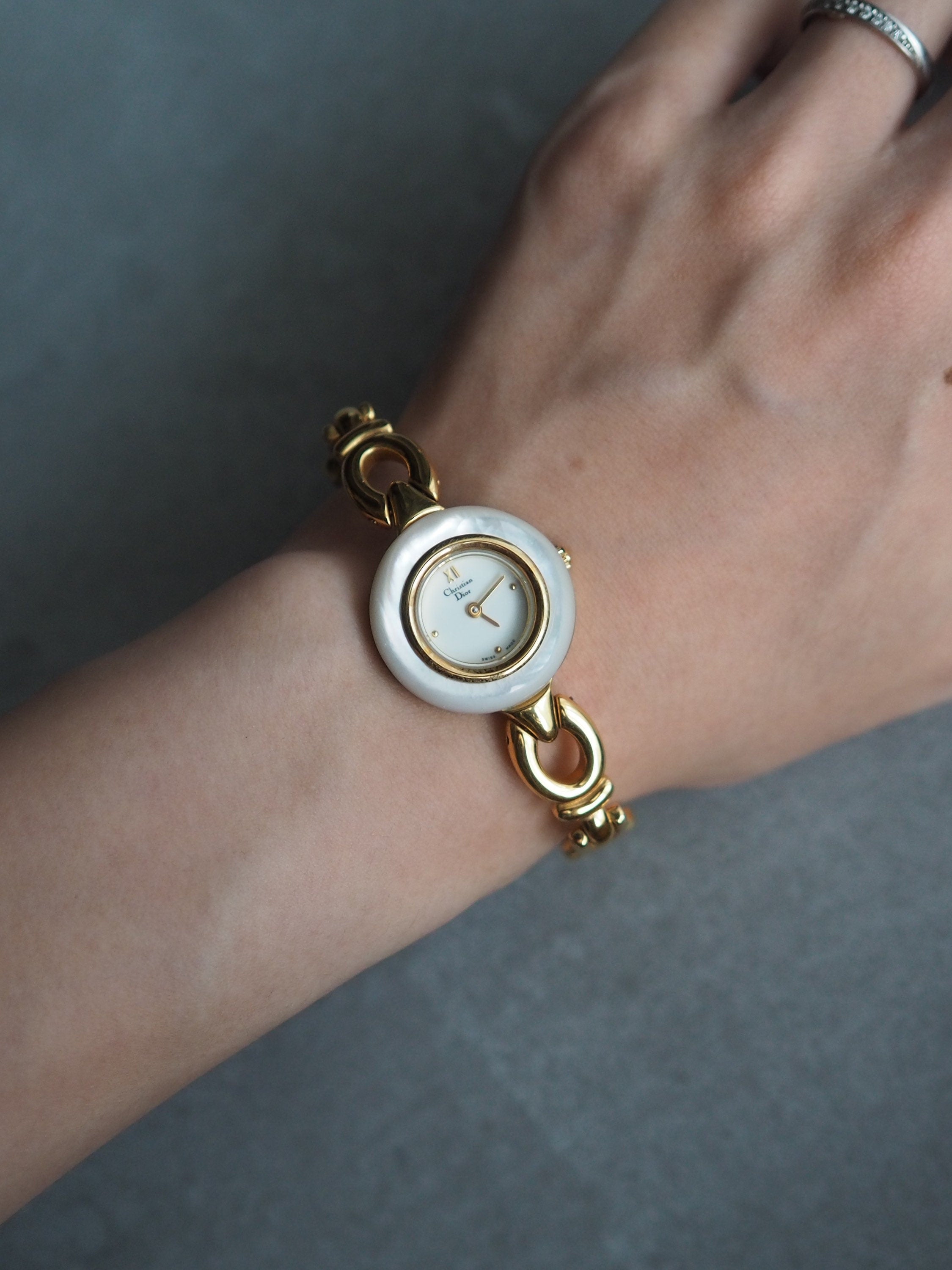 Christian Dior Change Bezel Watch Wristwatch 3 colors Bangle Gold