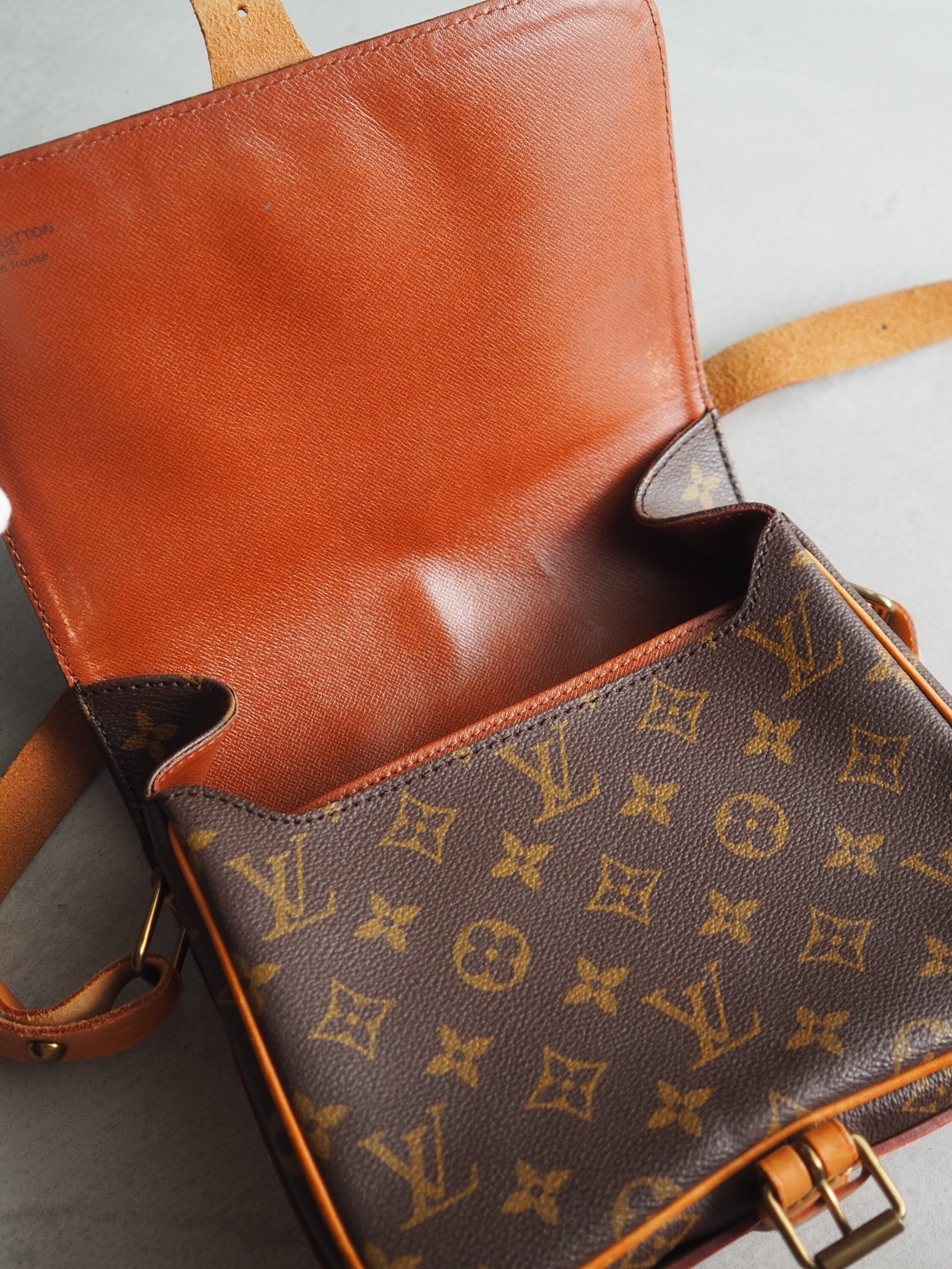 LOUIS VUITTON Monogram Mini Cartouchiere MM Shoulder bag Vintage Authentic