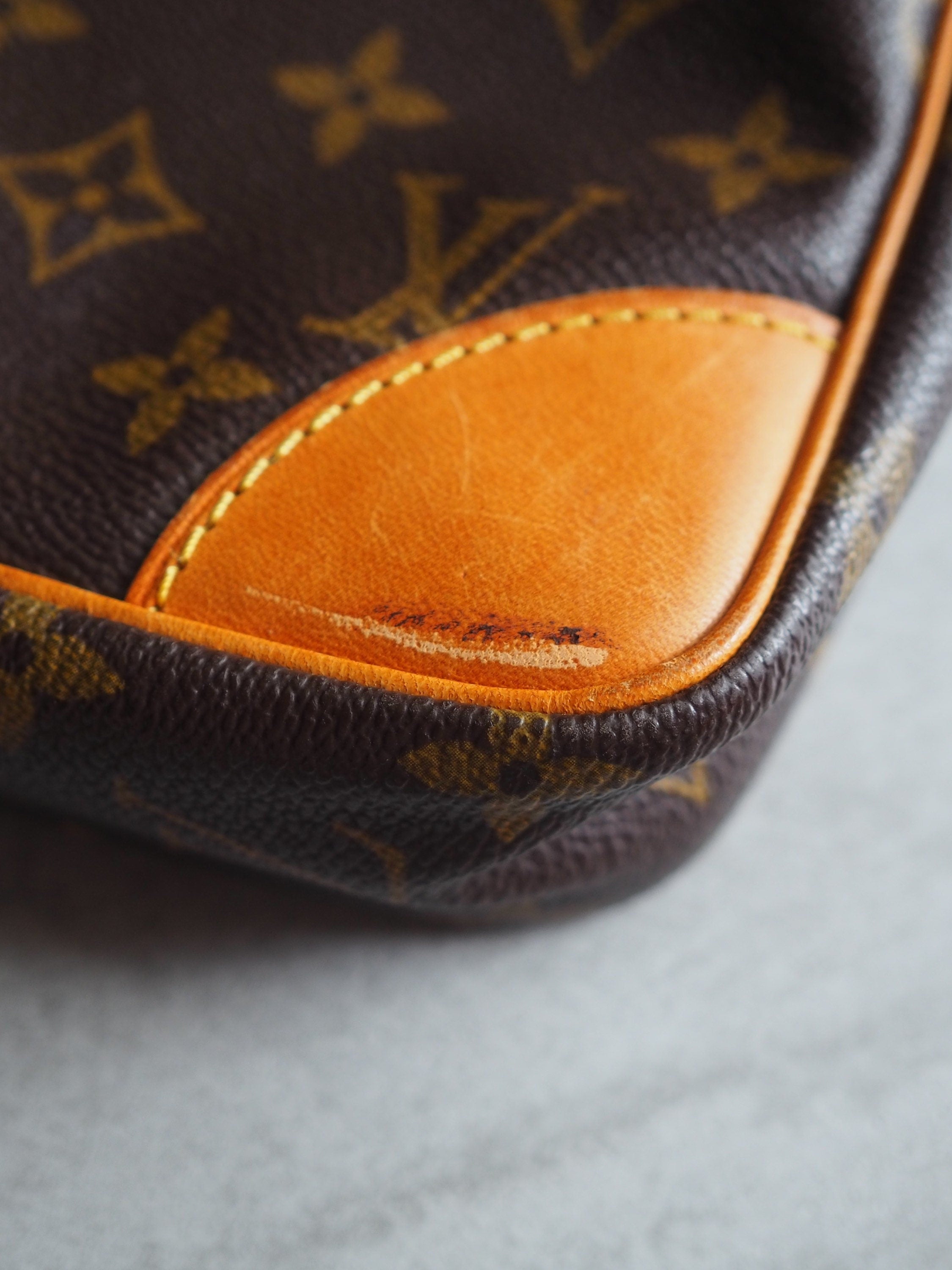 LOUIS VUITTON Monogram Danube Shoulder Bag Brown Vintage lv Authentic