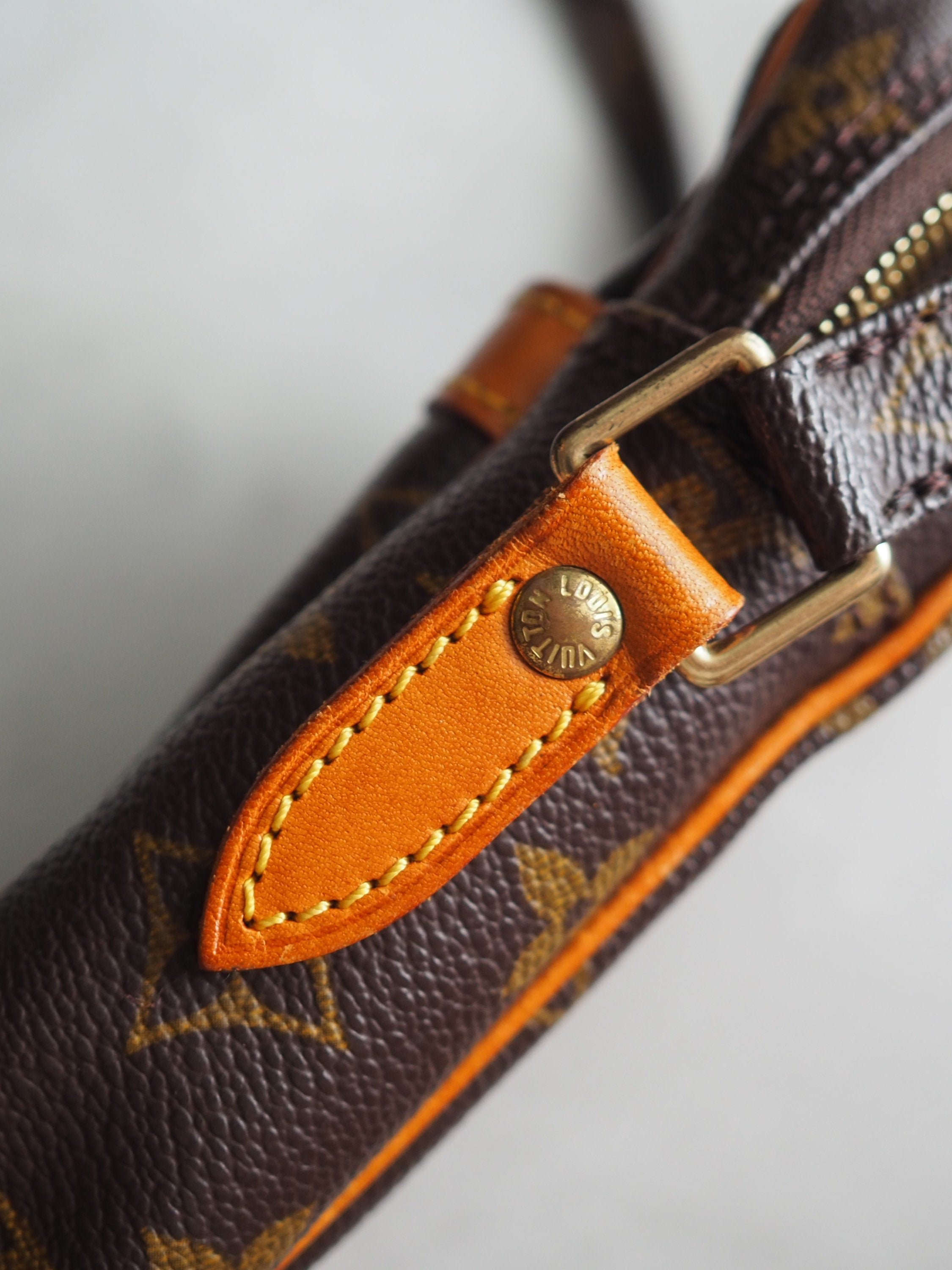 LOUIS VUITTON Monogram Danube Shoulder Bag Brown Vintage lv Authentic