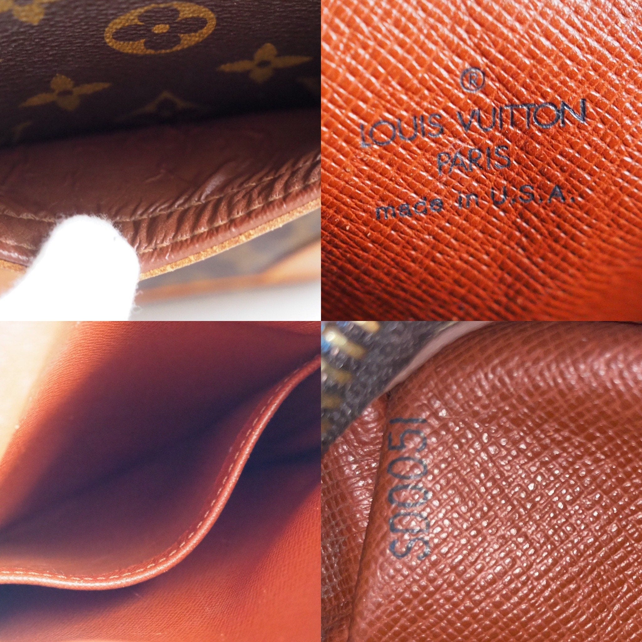 LOUIS VUITTON Monogram Danube Shoulder Bag Brown Vintage lv Authentic