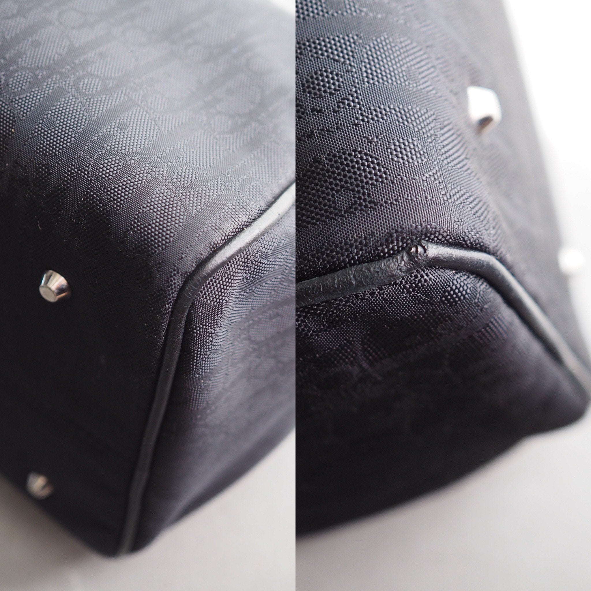 Christian Dior Trotter Hand Mini Boston Bag Black Vintage Authentic