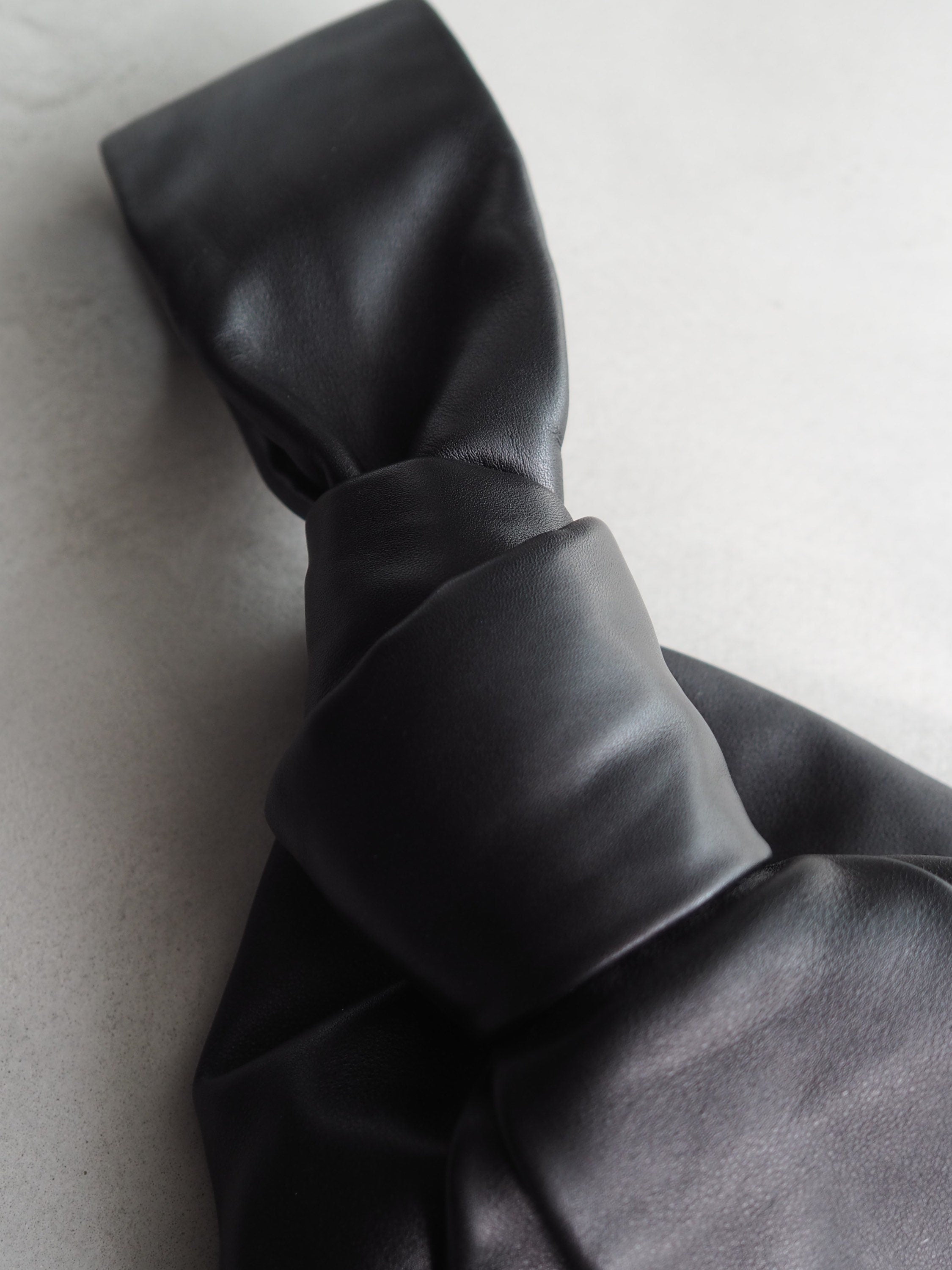 BOTTEGA VENETA Twist Clutch Bag Hand bag Leather Black Vintage Authentic