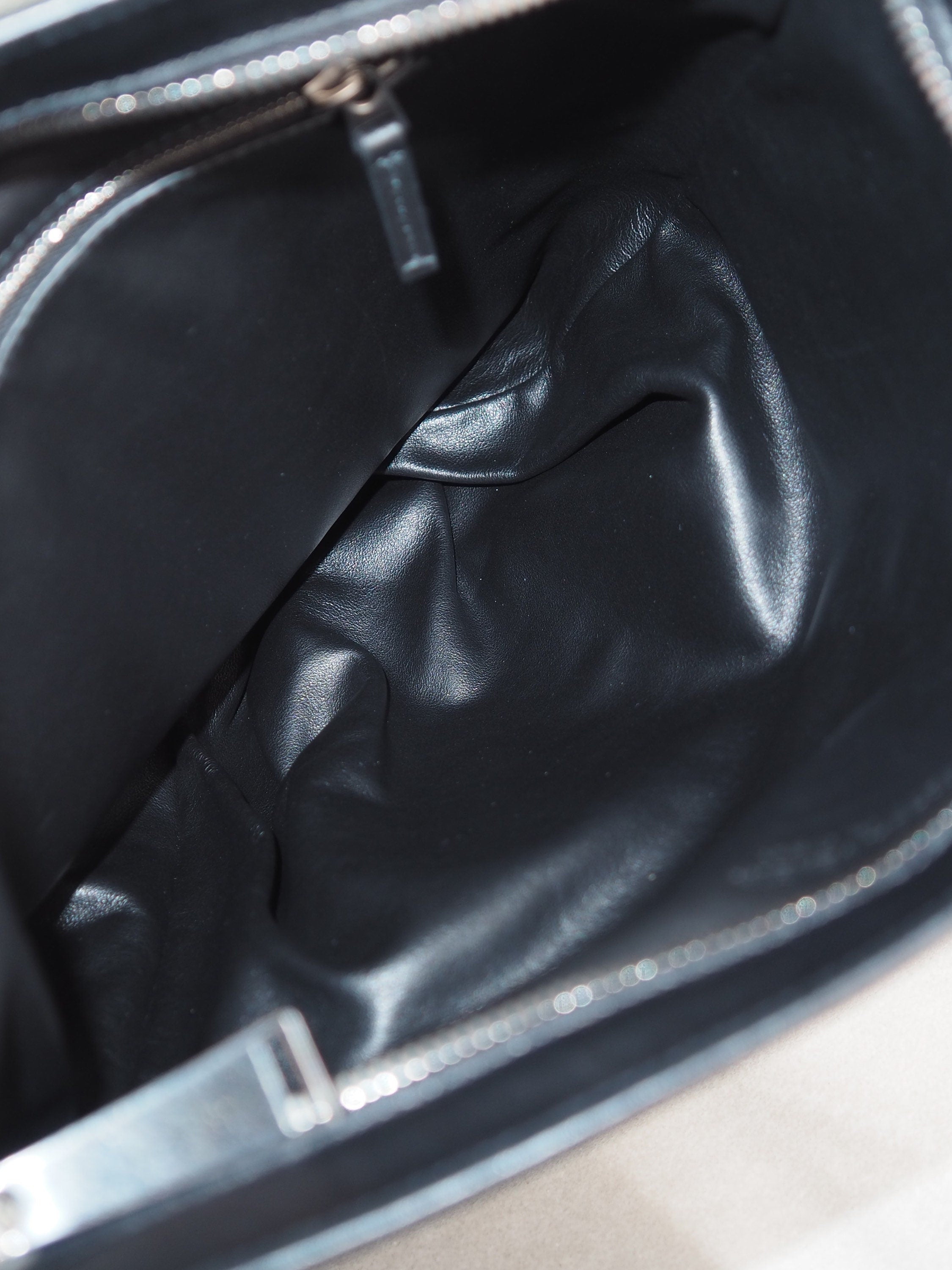 BOTTEGA VENETA Twist Clutch Bag Hand bag Leather Black Vintage Authentic