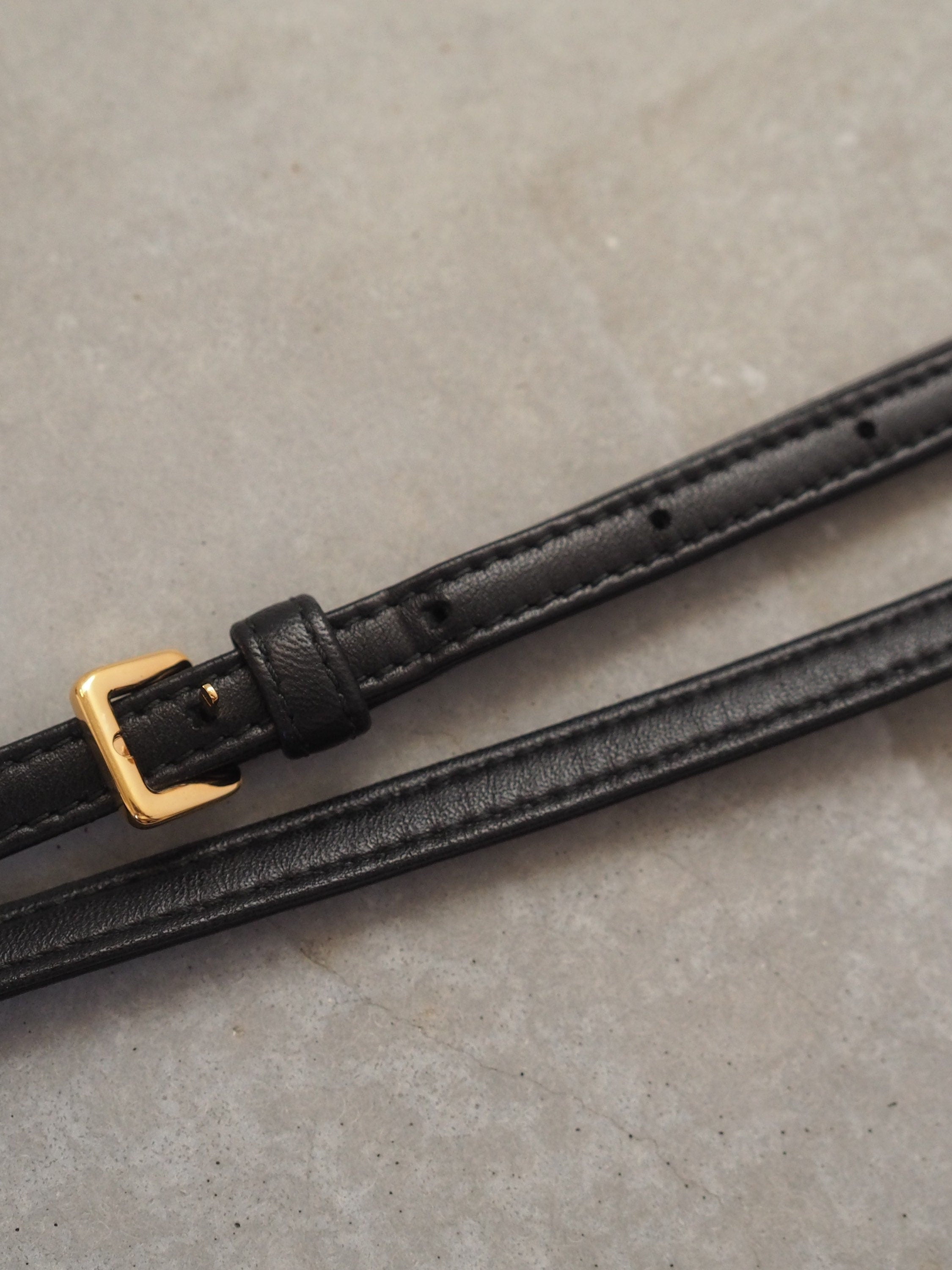 LOEWE Anagram Mini Shoulder bag Black Leather Vintage Authentic