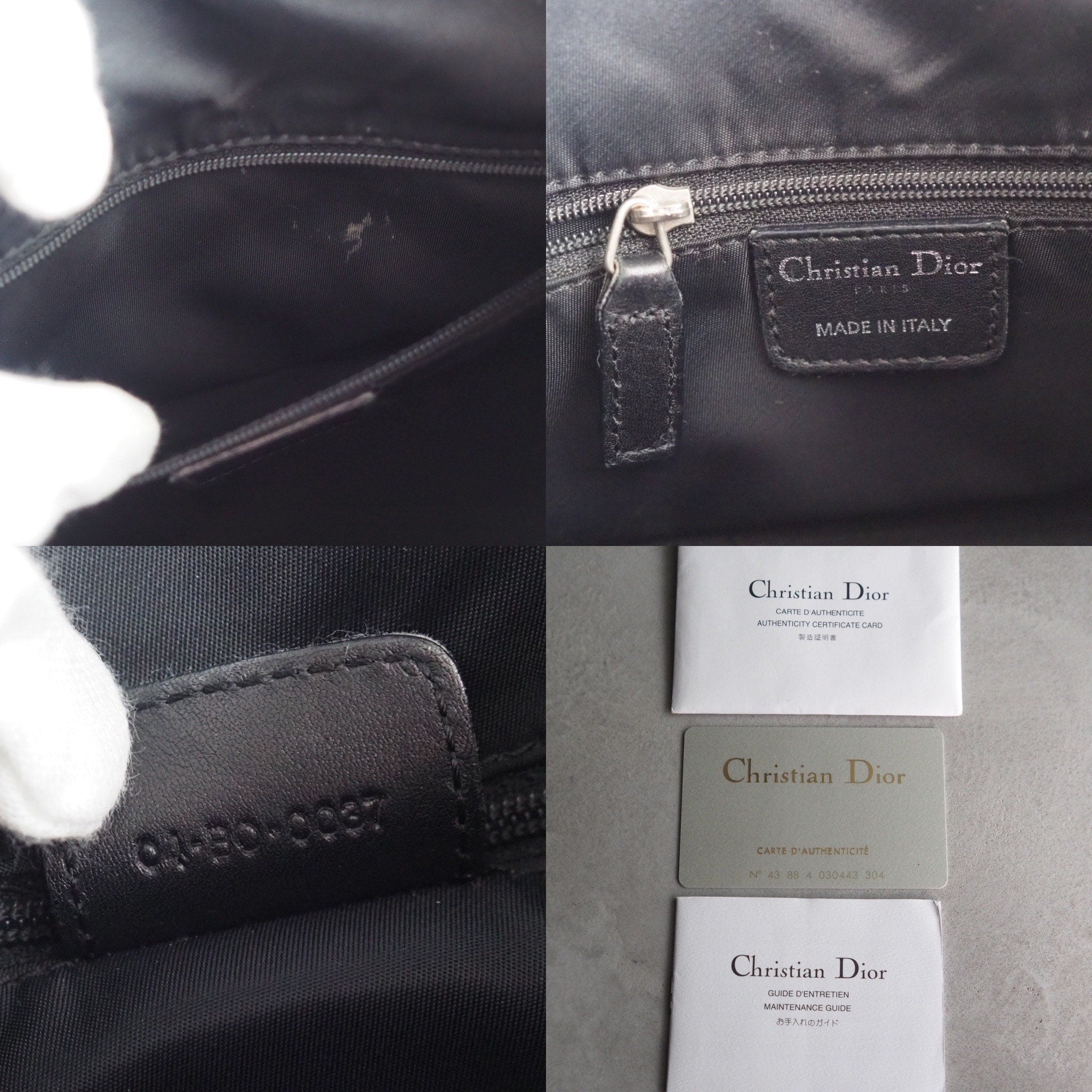 Christian Dior Trotter Hand Mini Boston Bag Black Vintage Authentic