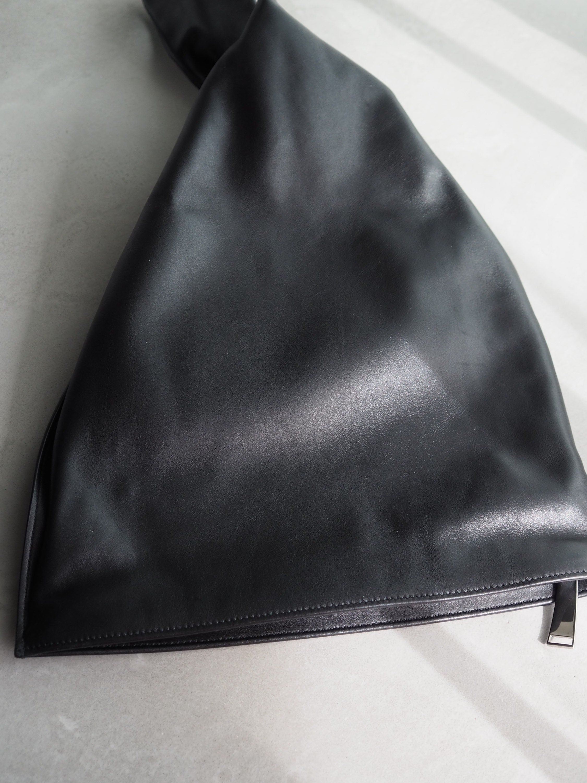 BOTTEGA VENETA Twist Clutch Bag Hand bag Leather Black Vintage Authentic