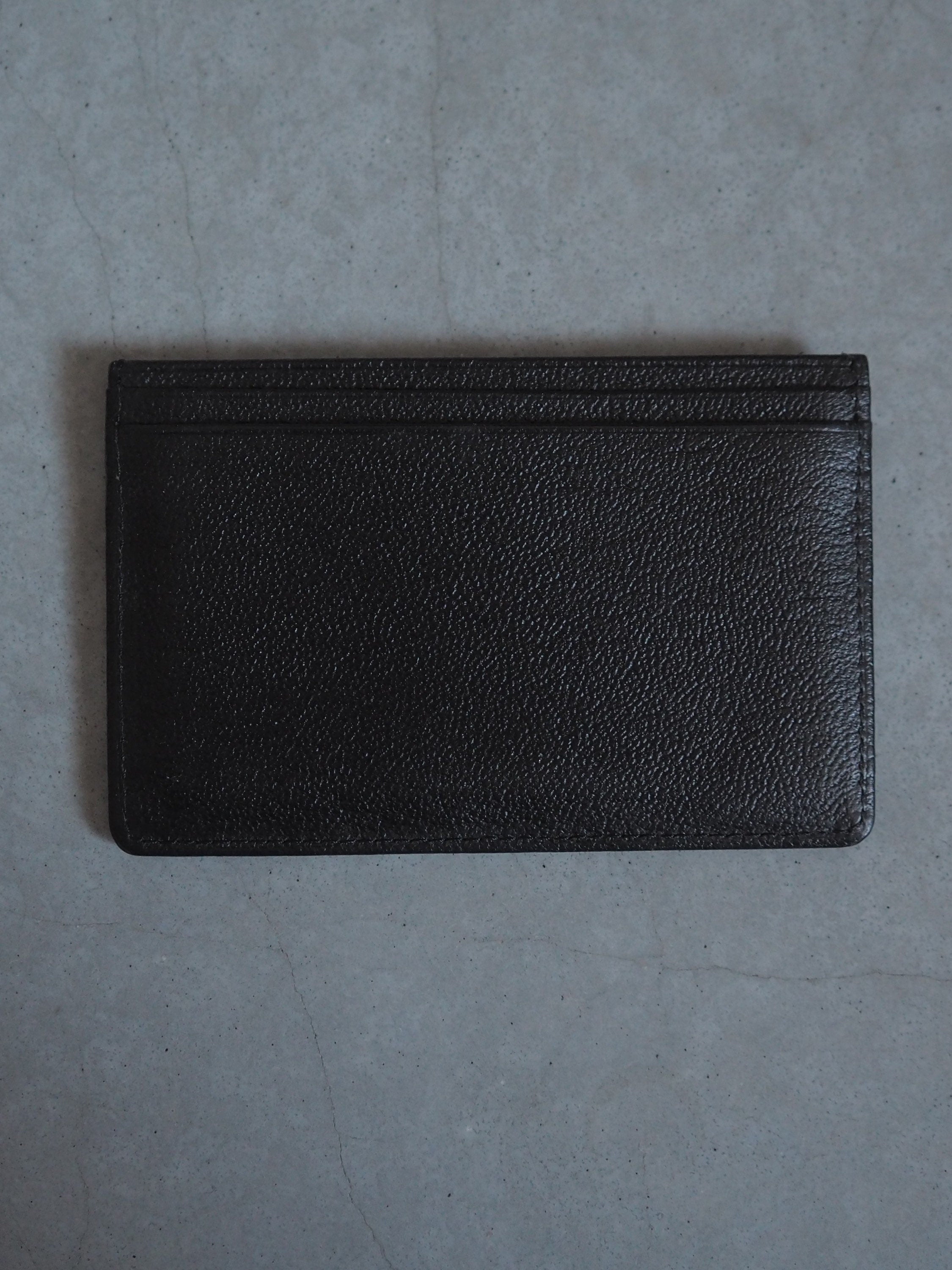 CHANEL COCO Card ID Case Purse Leather Black Authentic Vintage Box