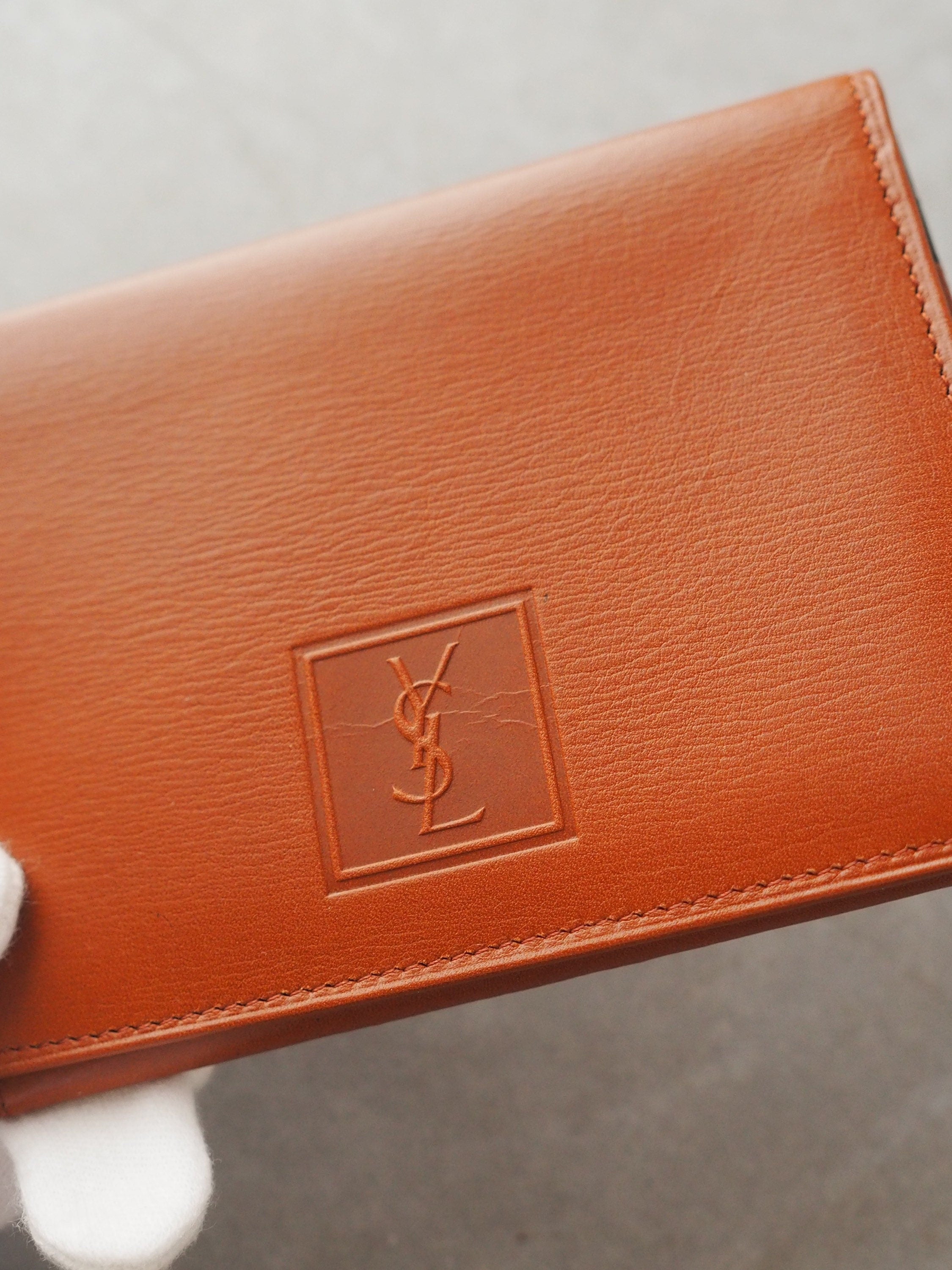 Yves Saint Laurent Card Pass ID Case Purse Box Vintage Authentic