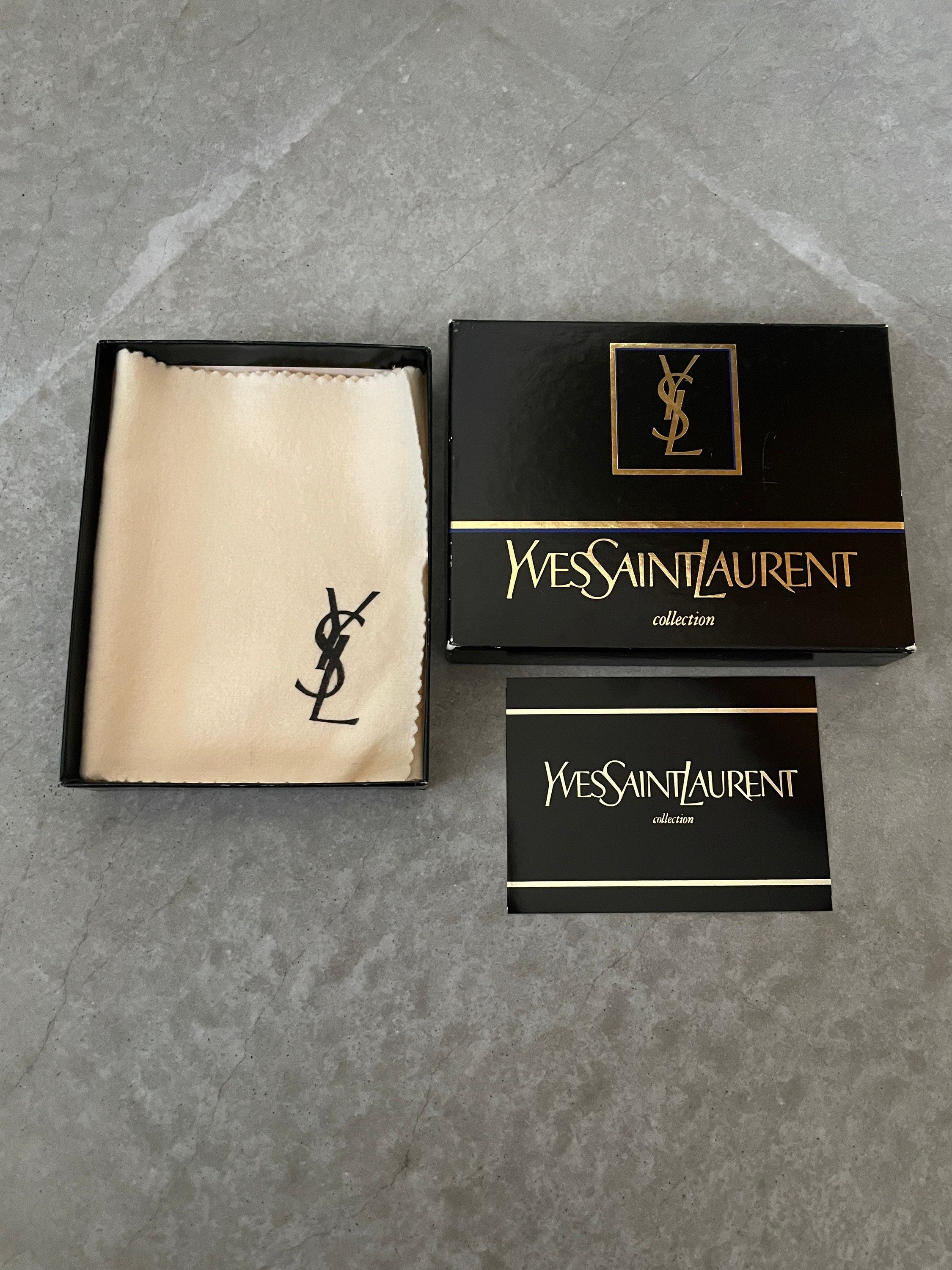Yves Saint Laurent Card Pass ID Case Purse Box Vintage Authentic