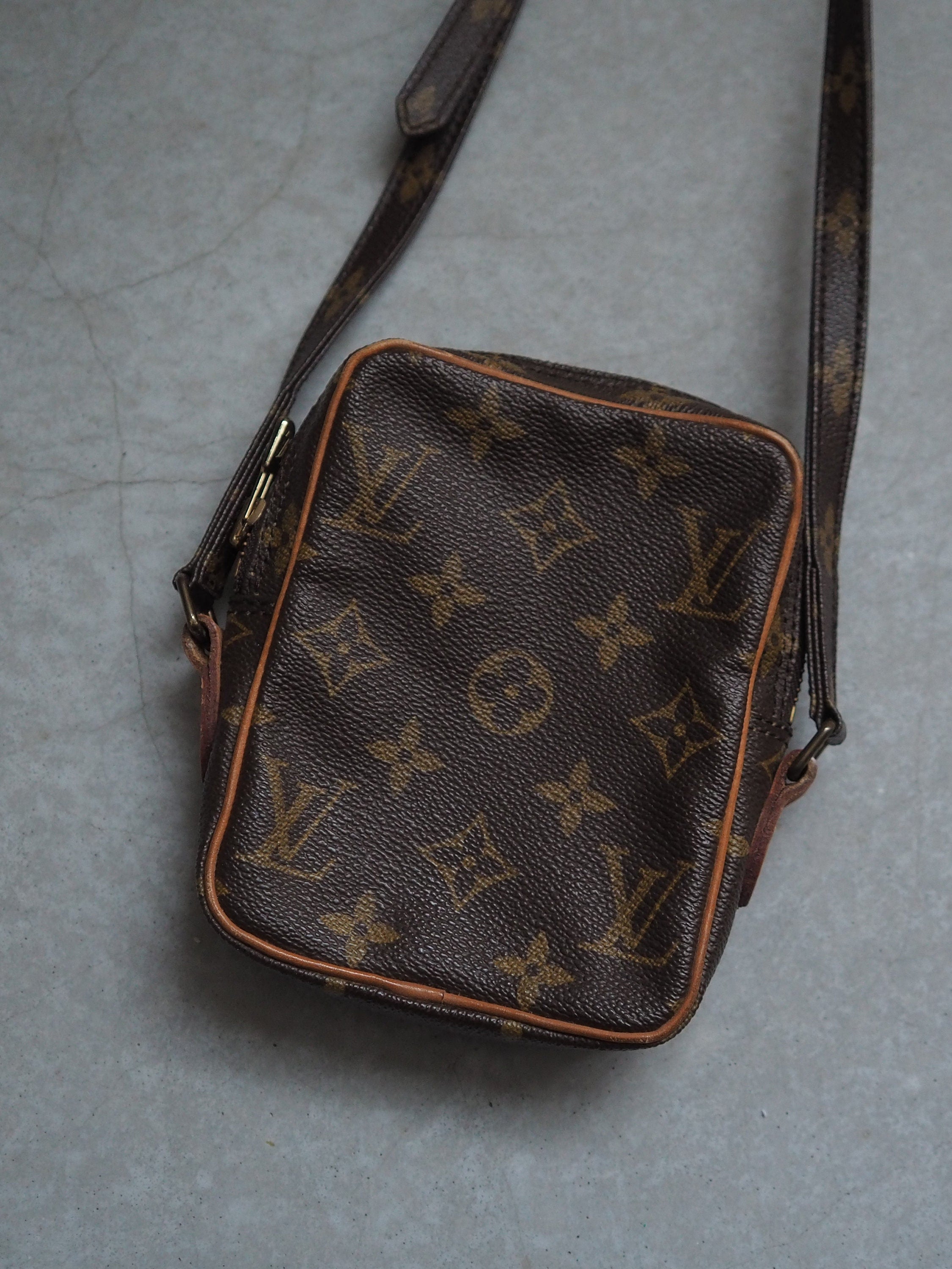 LOUIS VUITTON Shoulder Bag Mini Danube Browns Monogram Vintage lv Authentic
