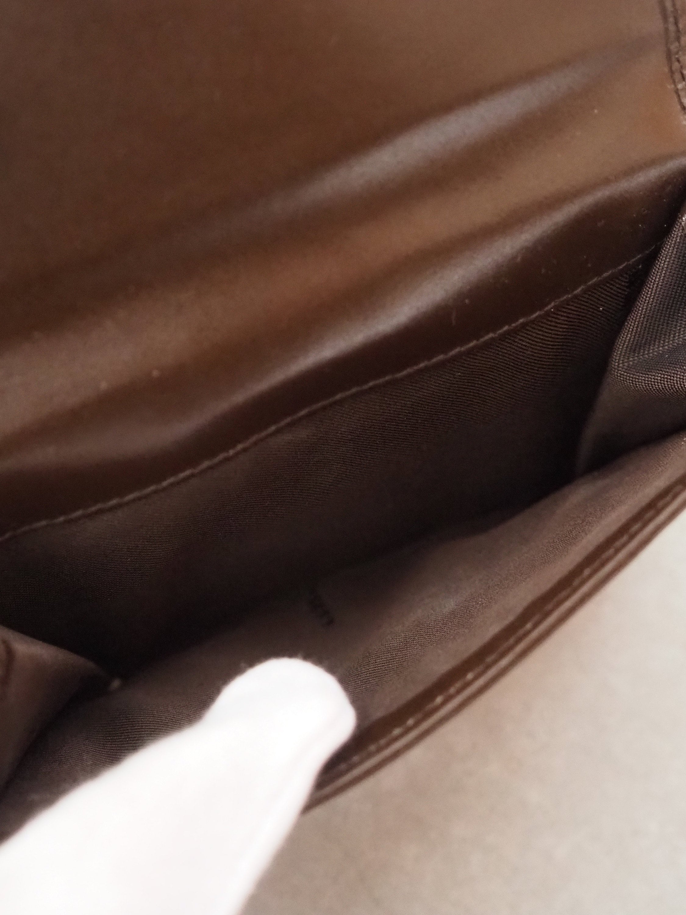 FENDI ZUCCA Compact Wallet Brown Unisex Vintage Authentic