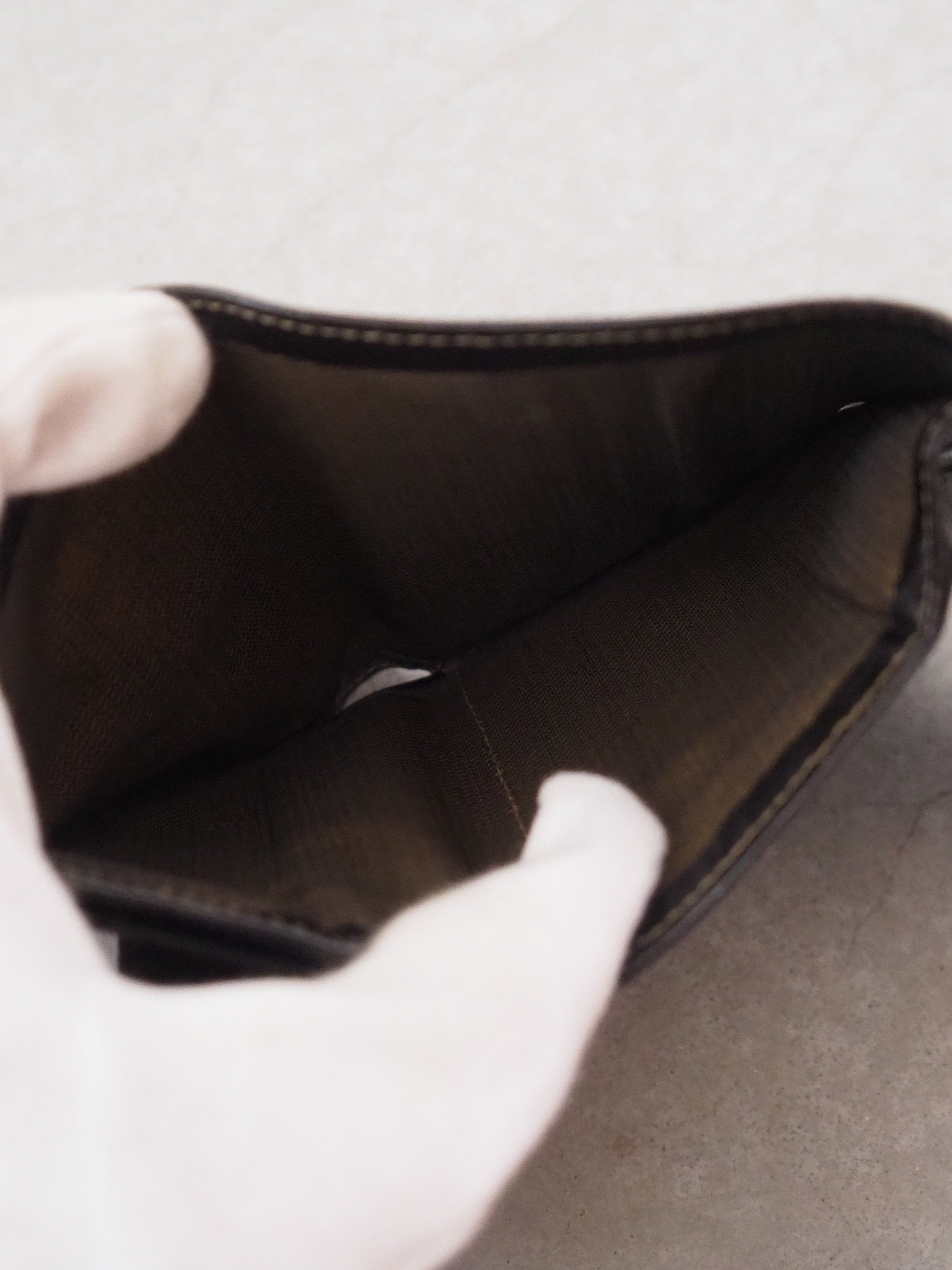 FENDI ZUCCA Compact Wallet Trifold Brown Unisex Vintage Authentic