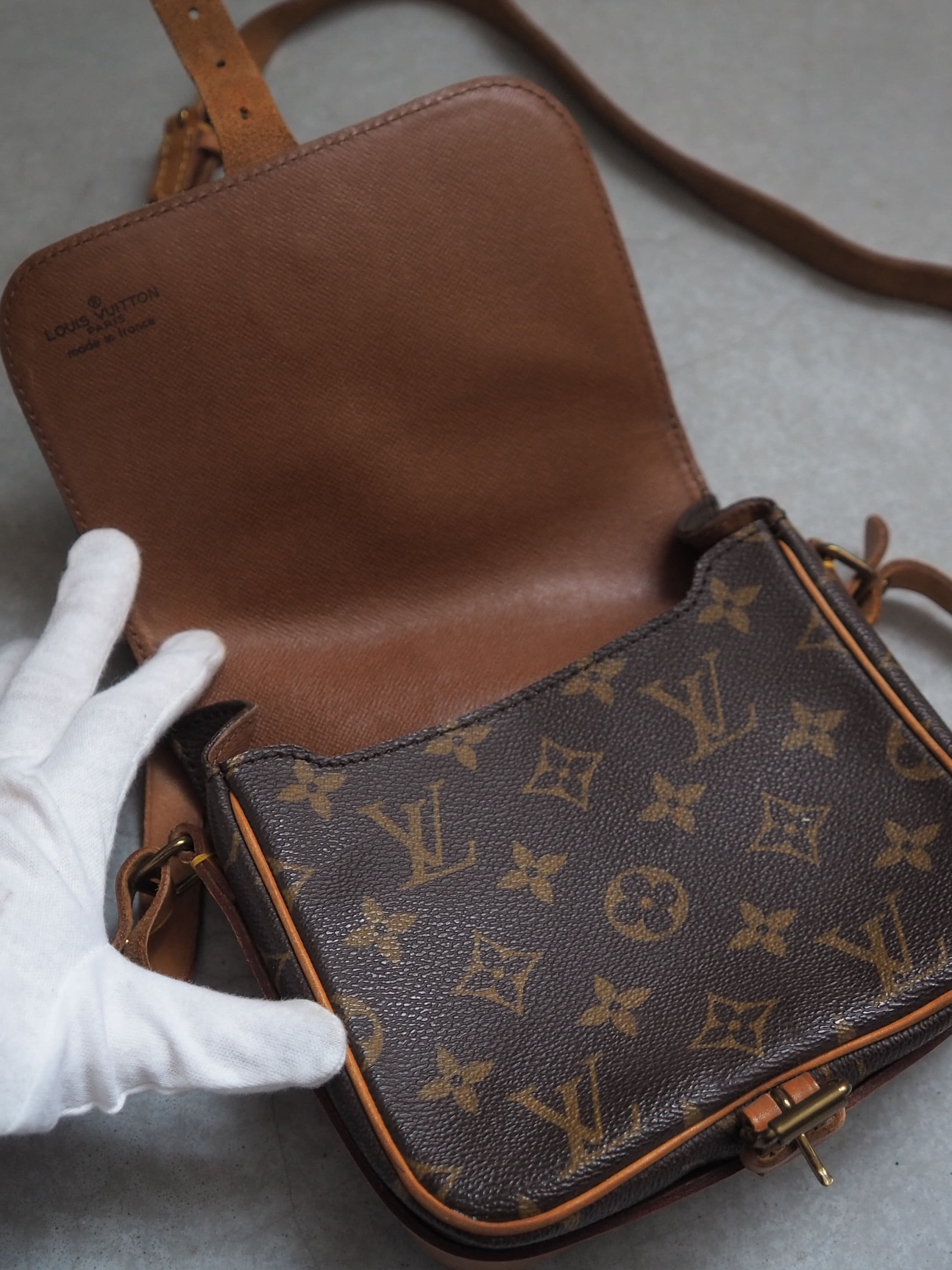 LOUIS VUITTON Monogram Mini Cartouchiere PM Shoulder bag Vintage Authentic