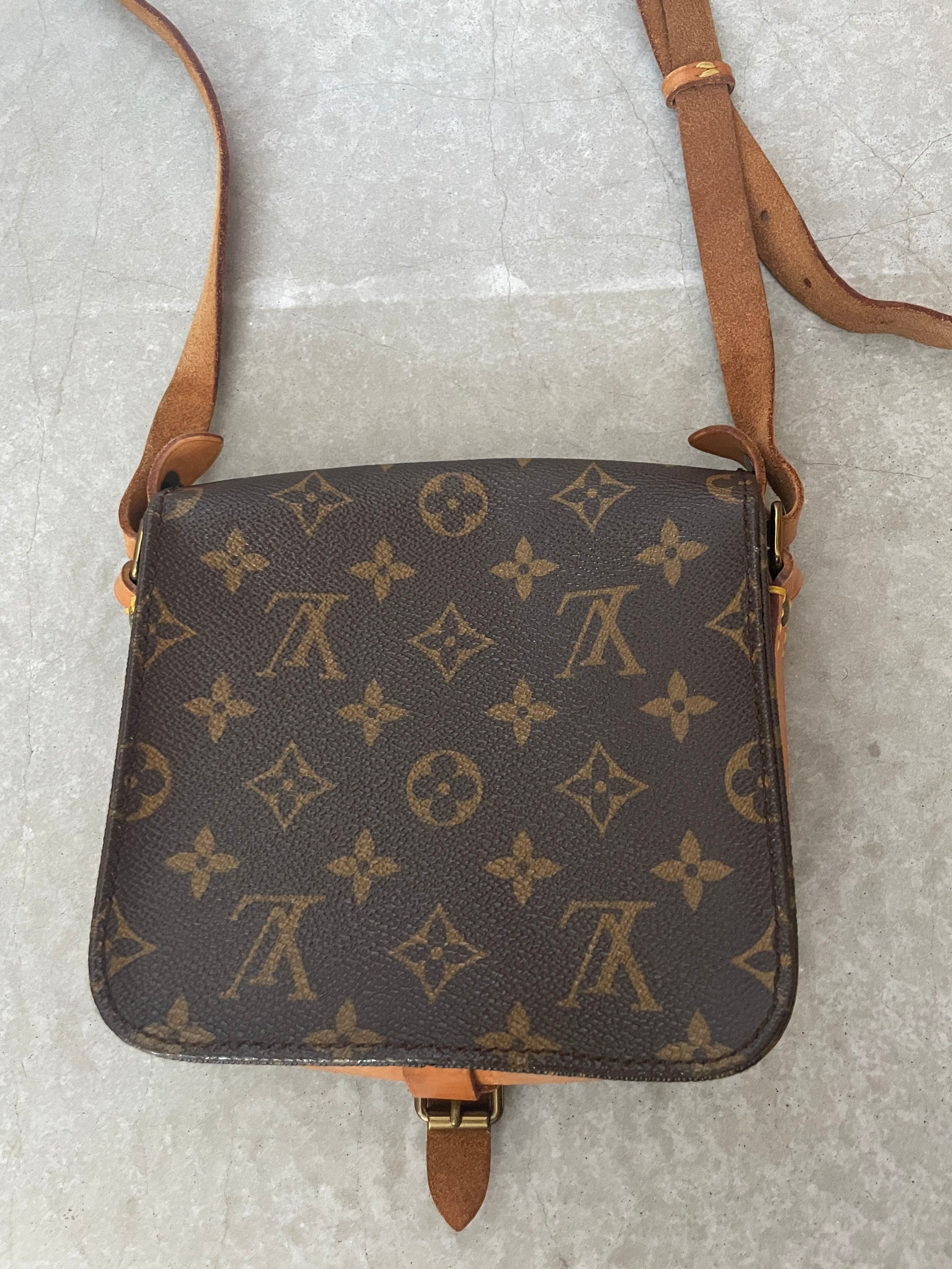LOUIS VUITTON Monogram Mini Cartouchiere PM Shoulder bag Vintage Authentic
