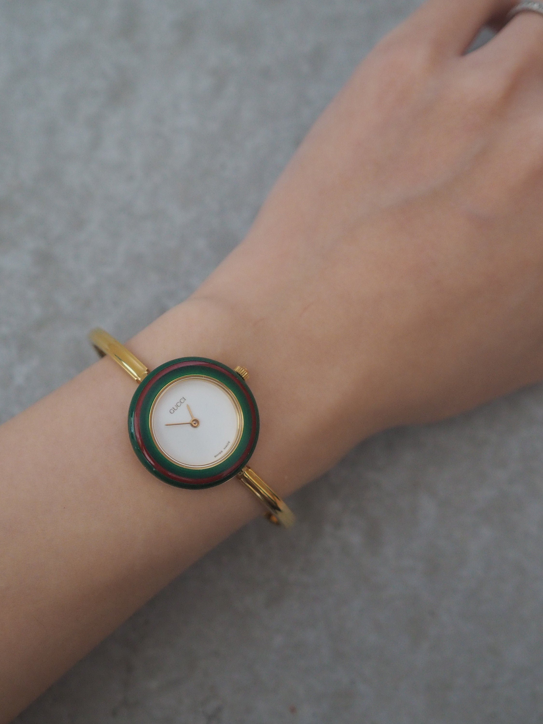 GUCCI Accessories Change Bezel 12 colors Bangle watch Wristwatch Gold