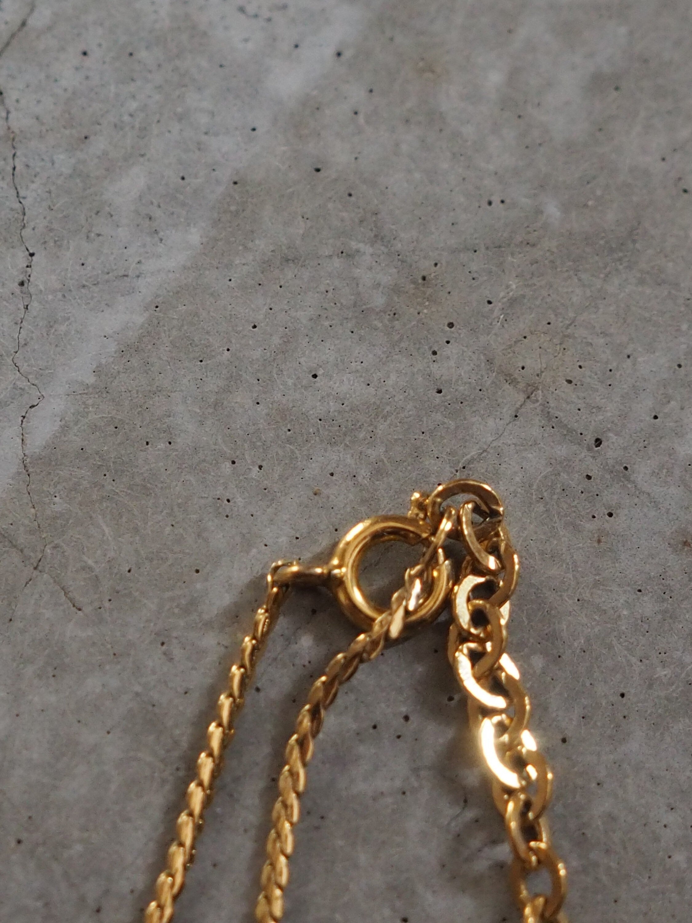 Christian Dior Necklace CD Logo Vintage Metal Gold Authentic