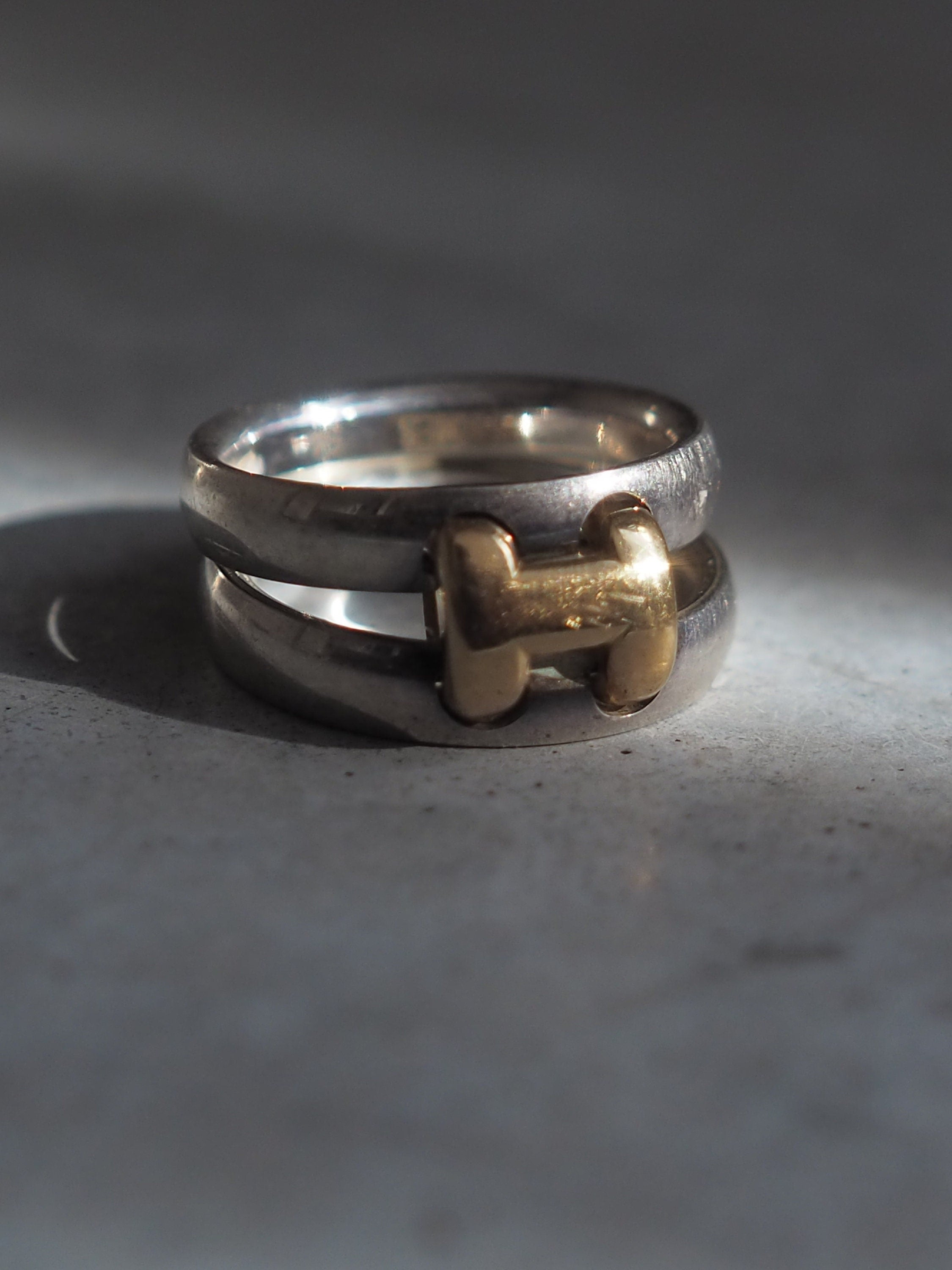 HERMES Oran Pudding Ring SV 925 Silver size 54 (US) 6.5 Vintage Authentic