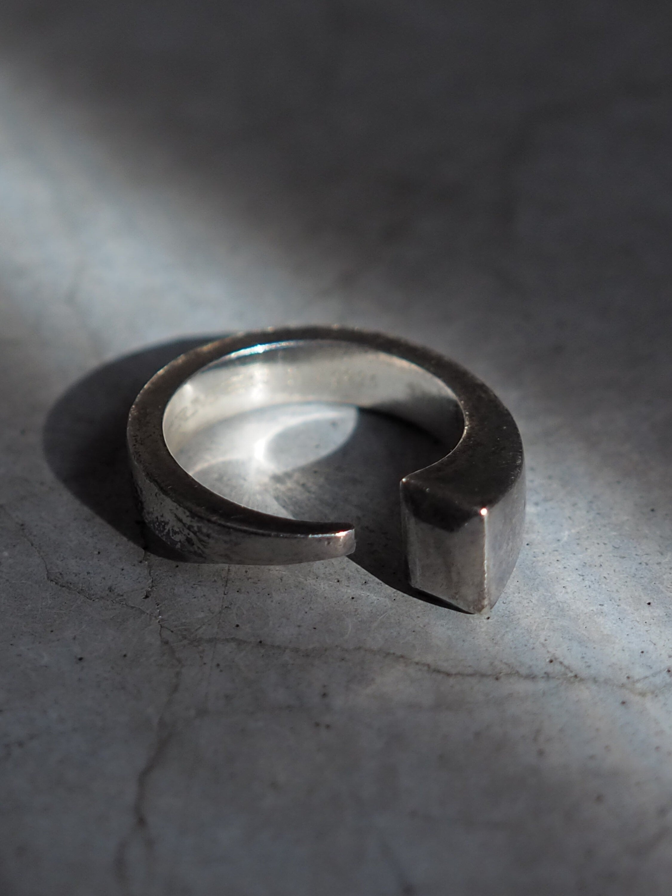 HERMES Clou de forge Ring SV 925 Silver size (US) 6.0 Vintage Authentic