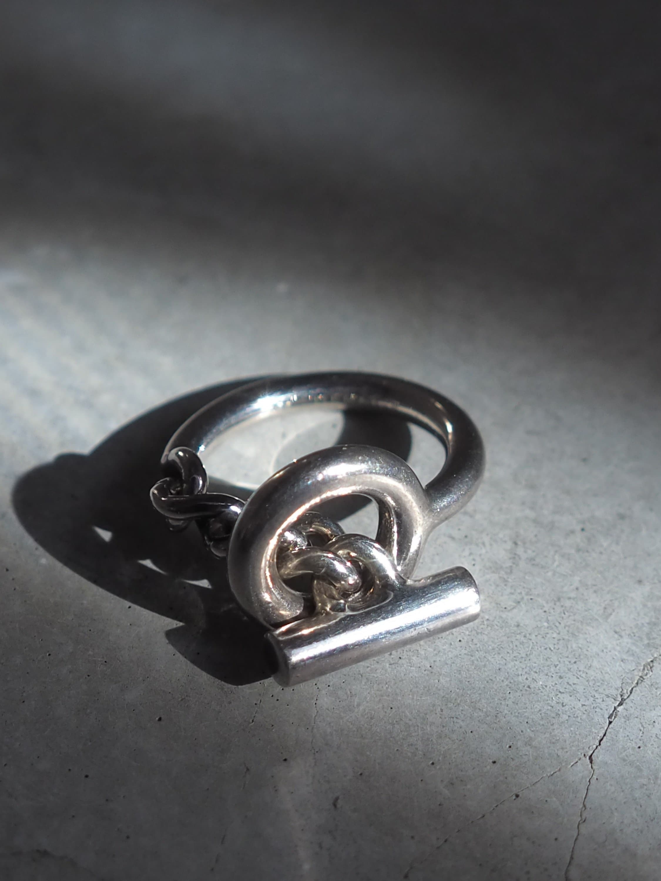 HERMES Croisette Ring SV 925 Silver size (US) 6.0 Vintage Authentic