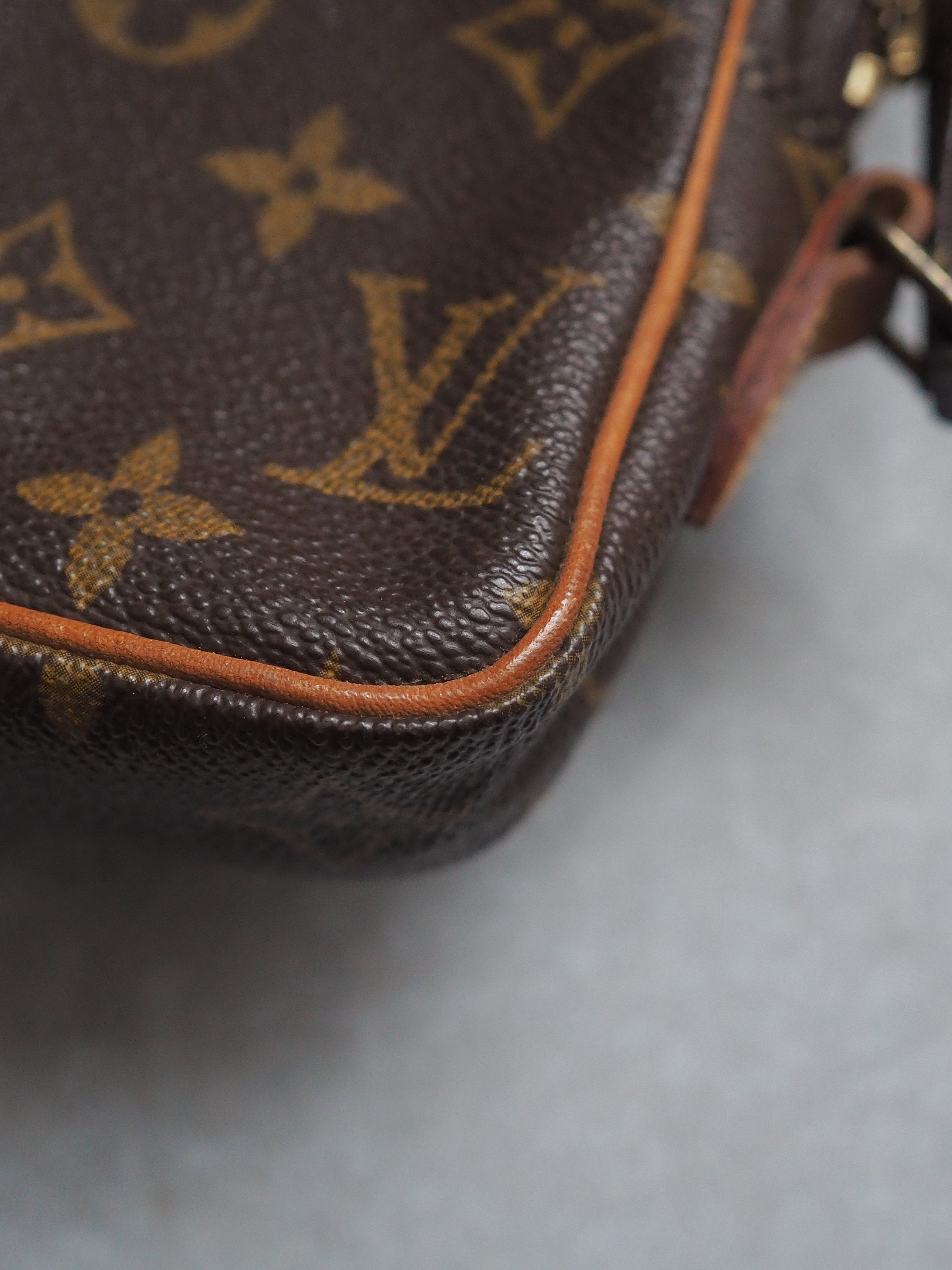 LOUIS VUITTON Shoulder Bag Mini Danube Browns Monogram Vintage lv Authentic