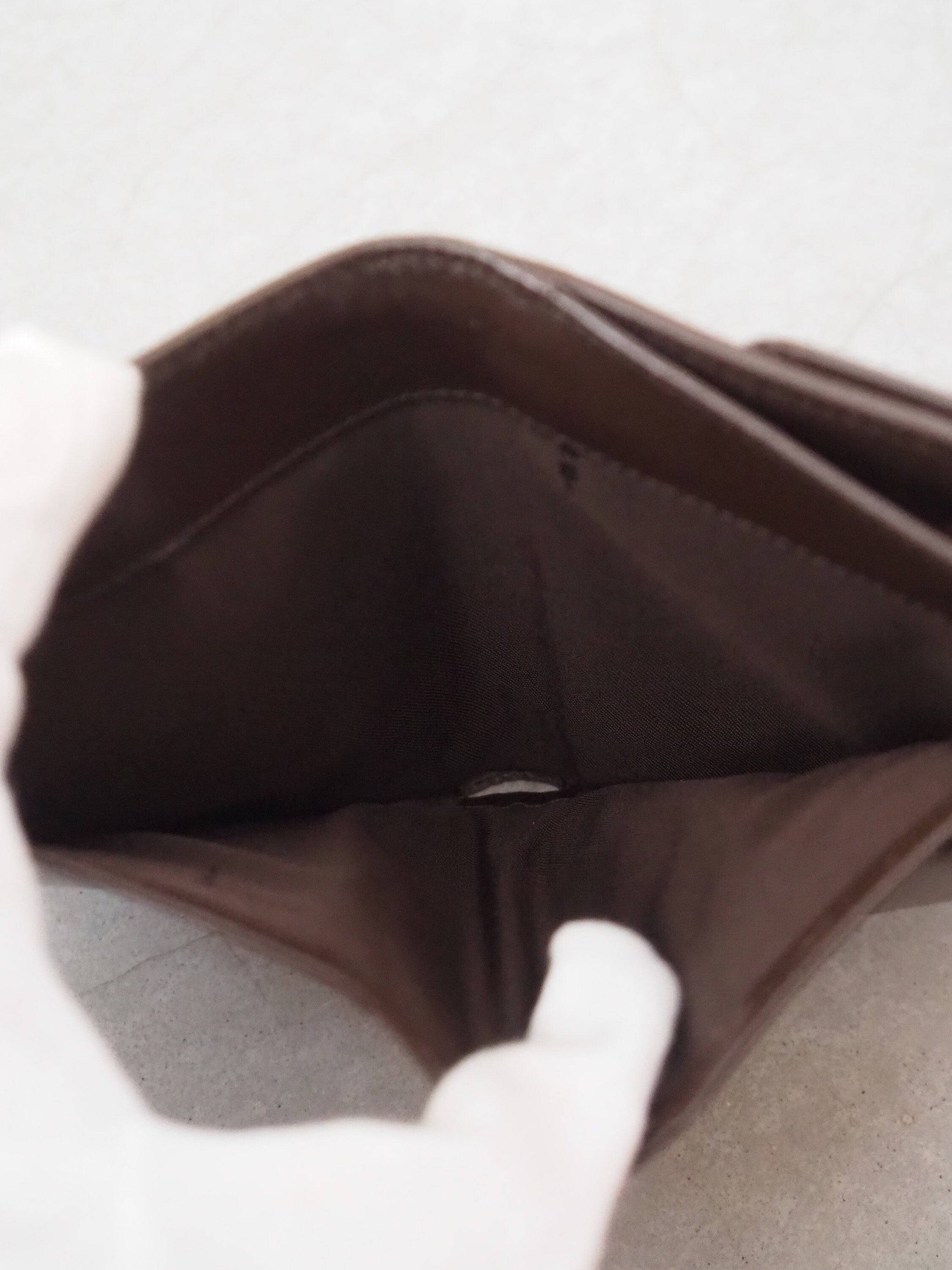 FENDI ZUCCA Compact Wallet Brown Unisex Vintage Authentic