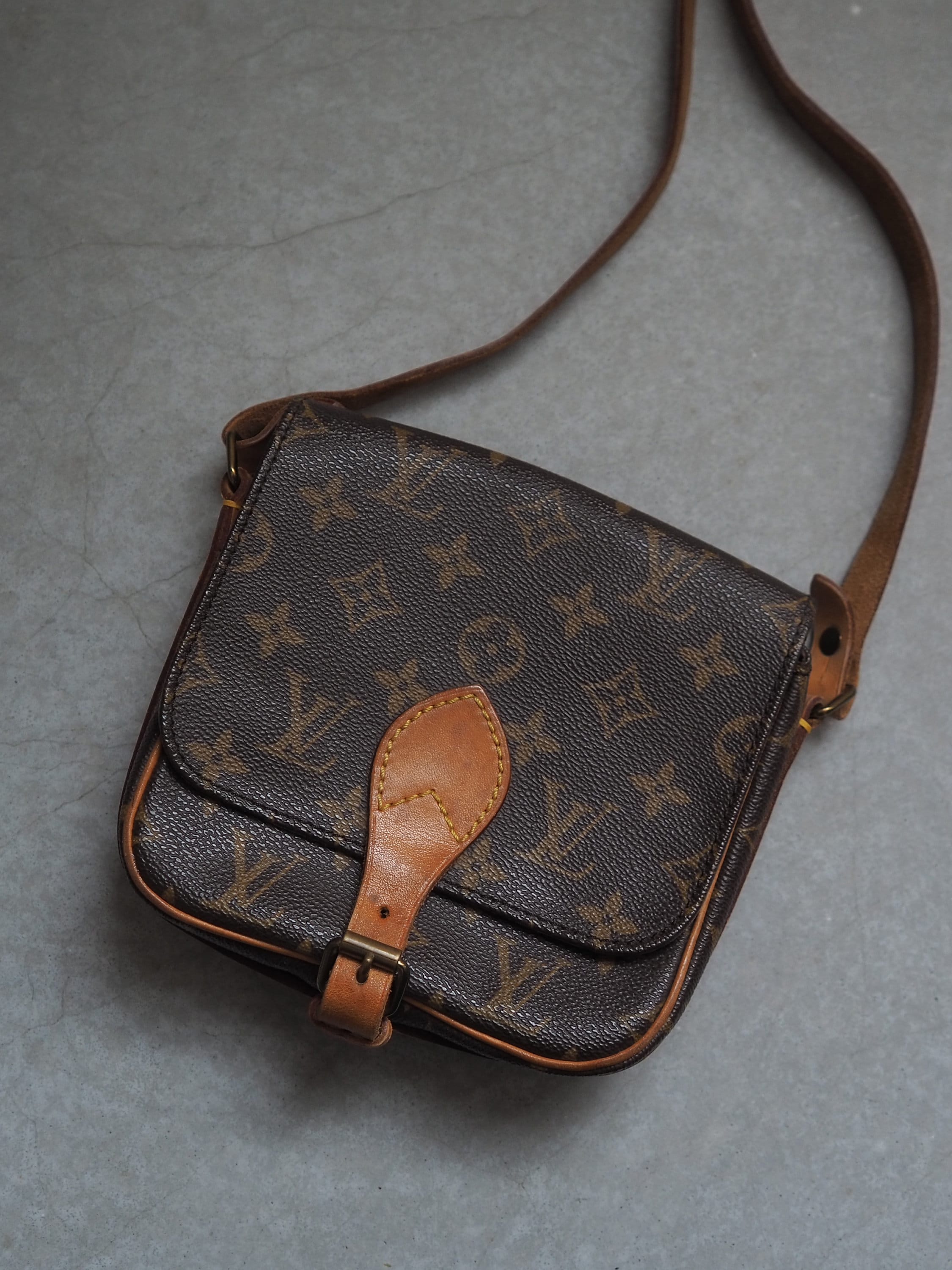 LOUIS VUITTON Monogram Mini Cartouchiere PM Shoulder bag Vintage Authentic