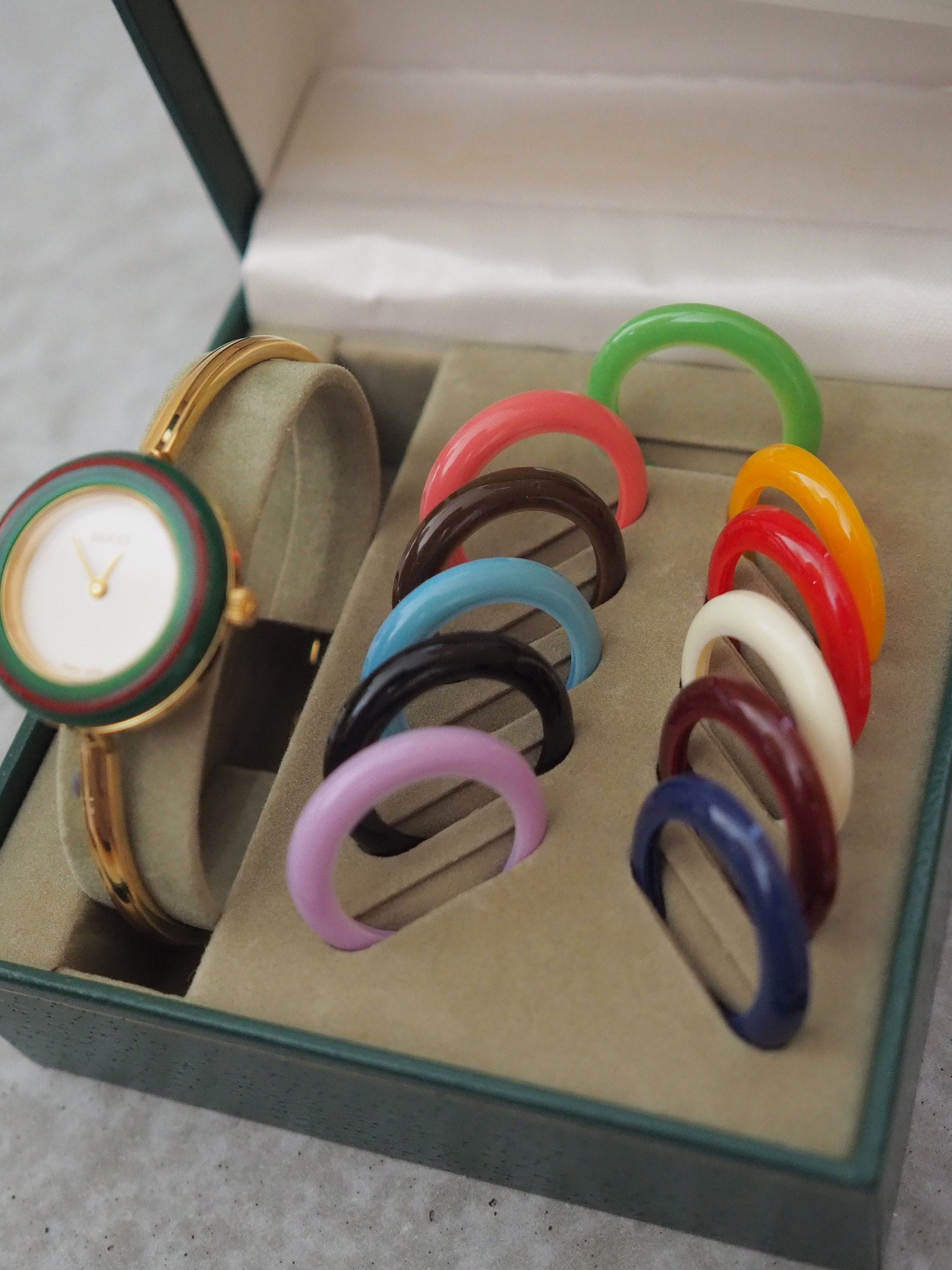 GUCCI Accessories Change Bezel 12 colors Bangle watch Wristwatch Gold