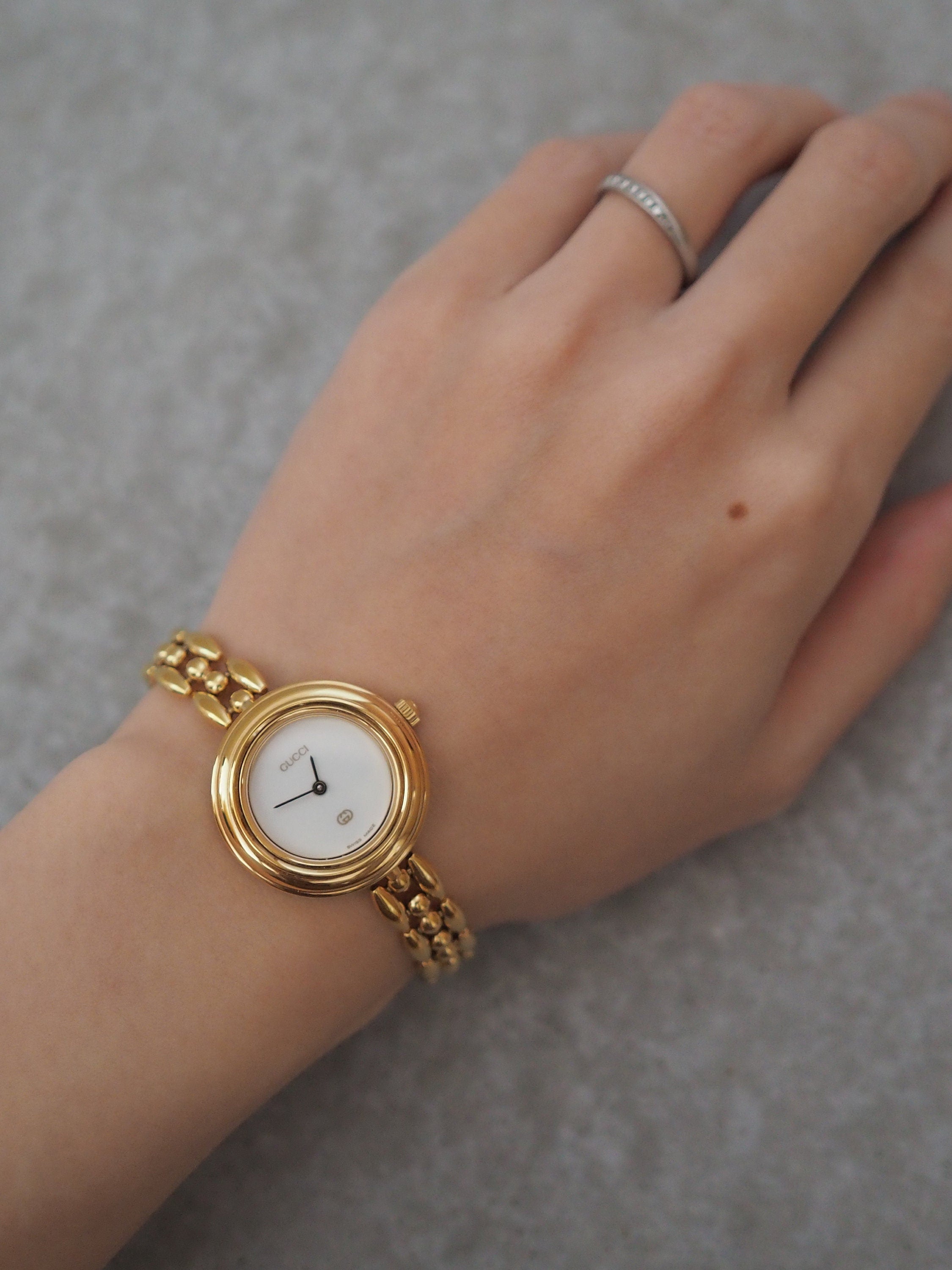 GUCCI Accessories Change Bezel 6 colors Bangle watch Wristwatch Gold