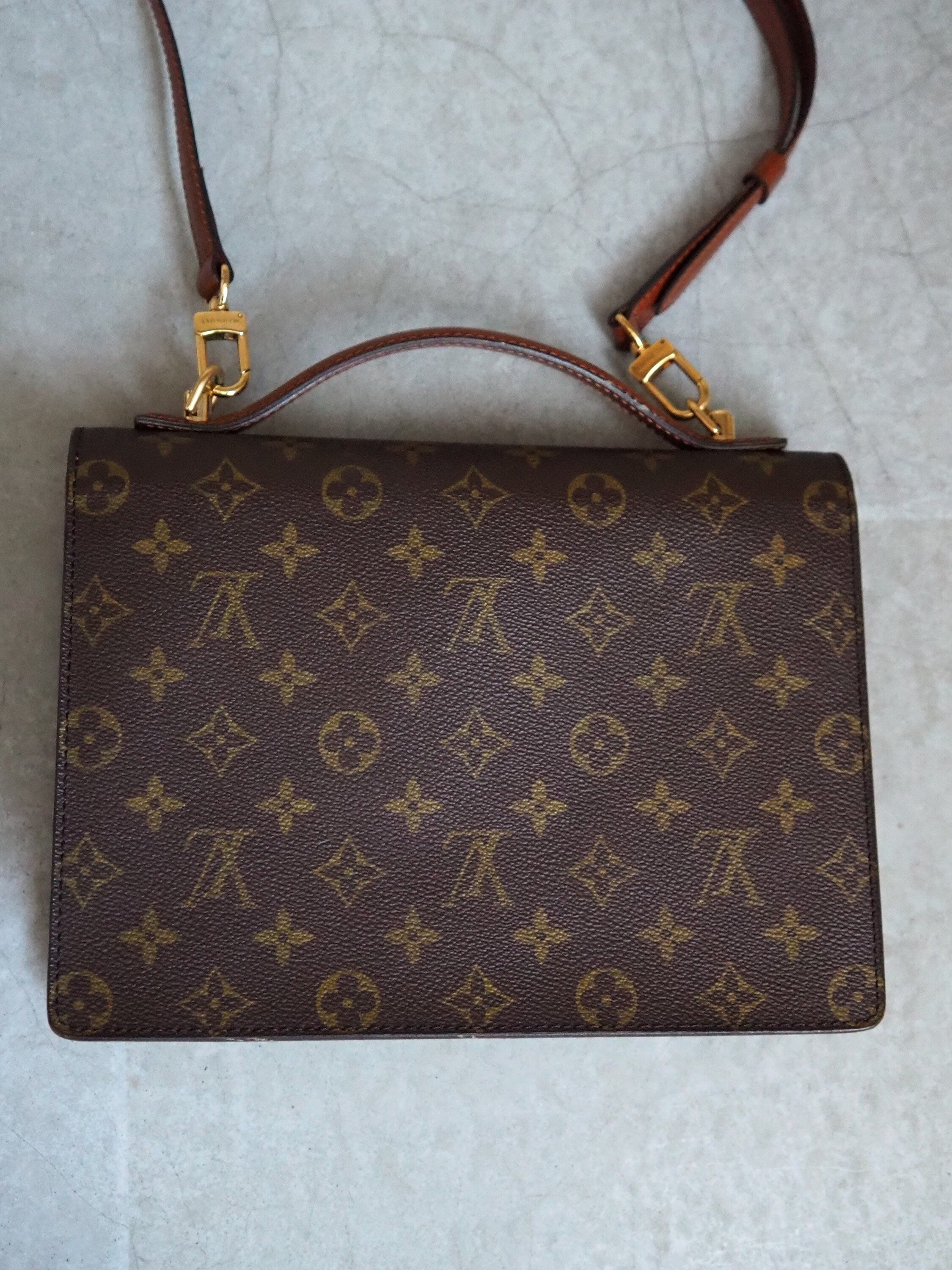 LOUIS VUITTON Monogram Monceau 2way Hand Shoulder Bag M51185 Authentic