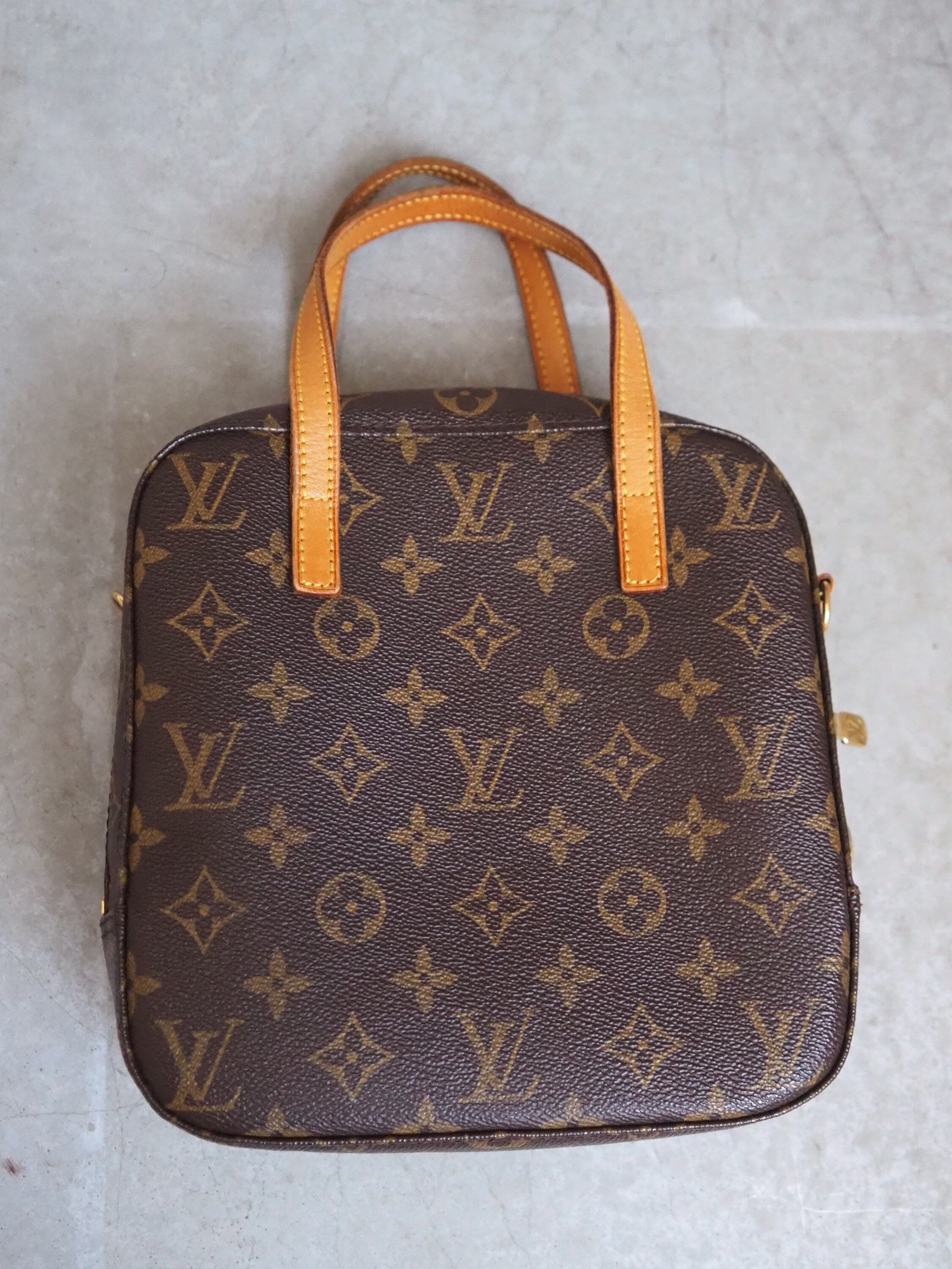 LOUIS VUITTON Monogram Spontini M47500 Shoulder Bag Brown Authentic