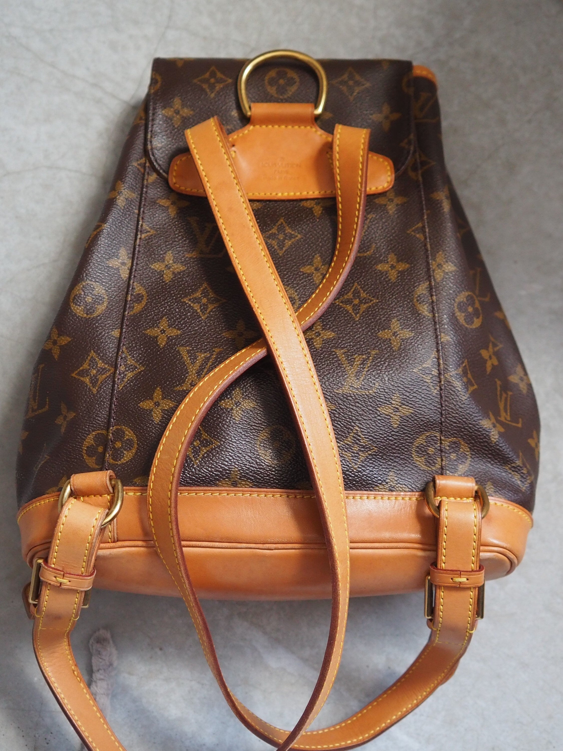 LOUIS VUITTON Montsouris MM Monogram Backpack Shoulder Bag Authentic