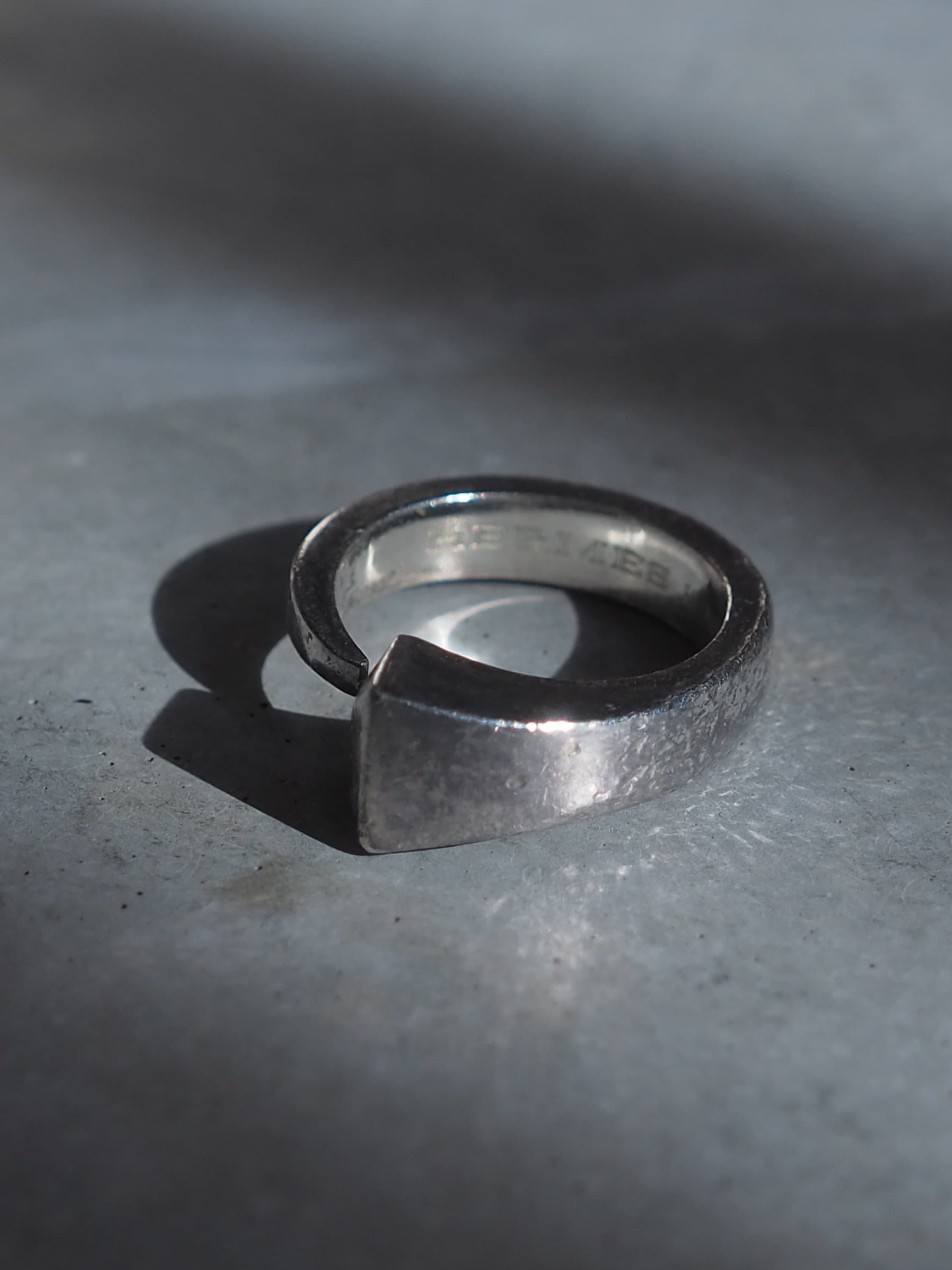 HERMES Clou de forge Ring SV 925 Silver size (US) 6.0 Vintage Authentic