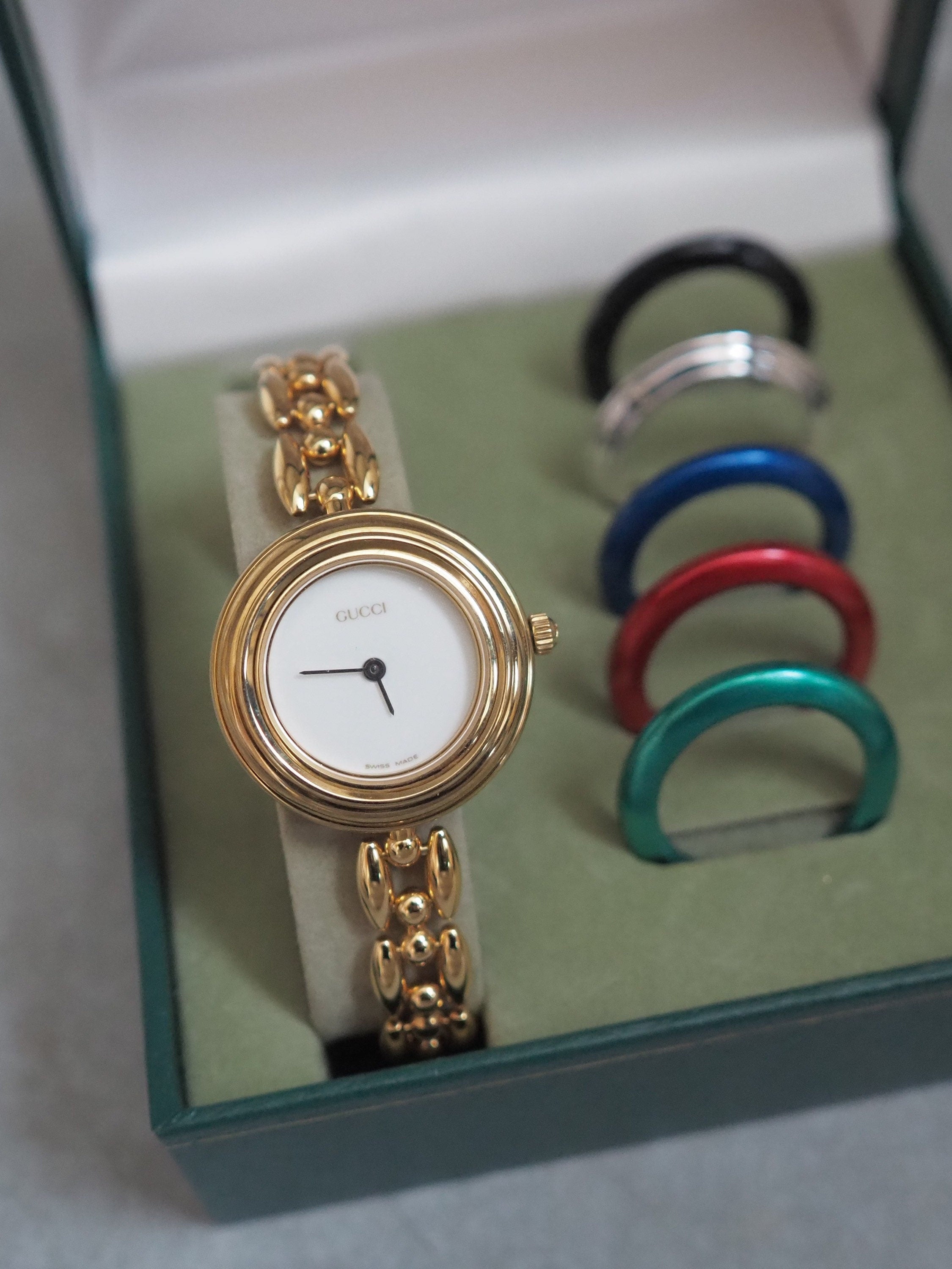 GUCCI Accessories Change Bezel 6 colors Bangle watch Wristwatch Gold