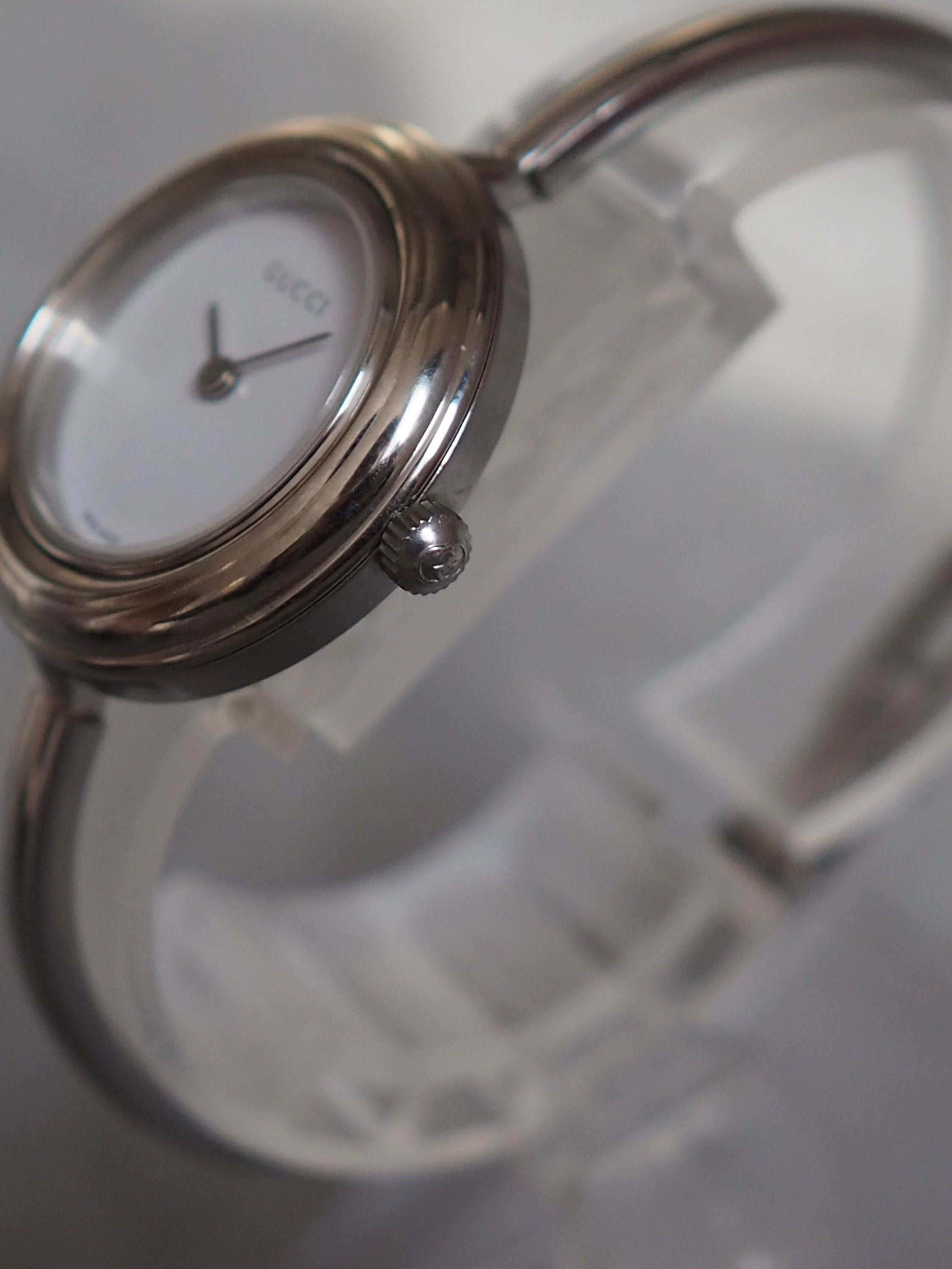 GUCCI Accessories Change Bezel 12 colors Bangle watch Wristwatch Silver