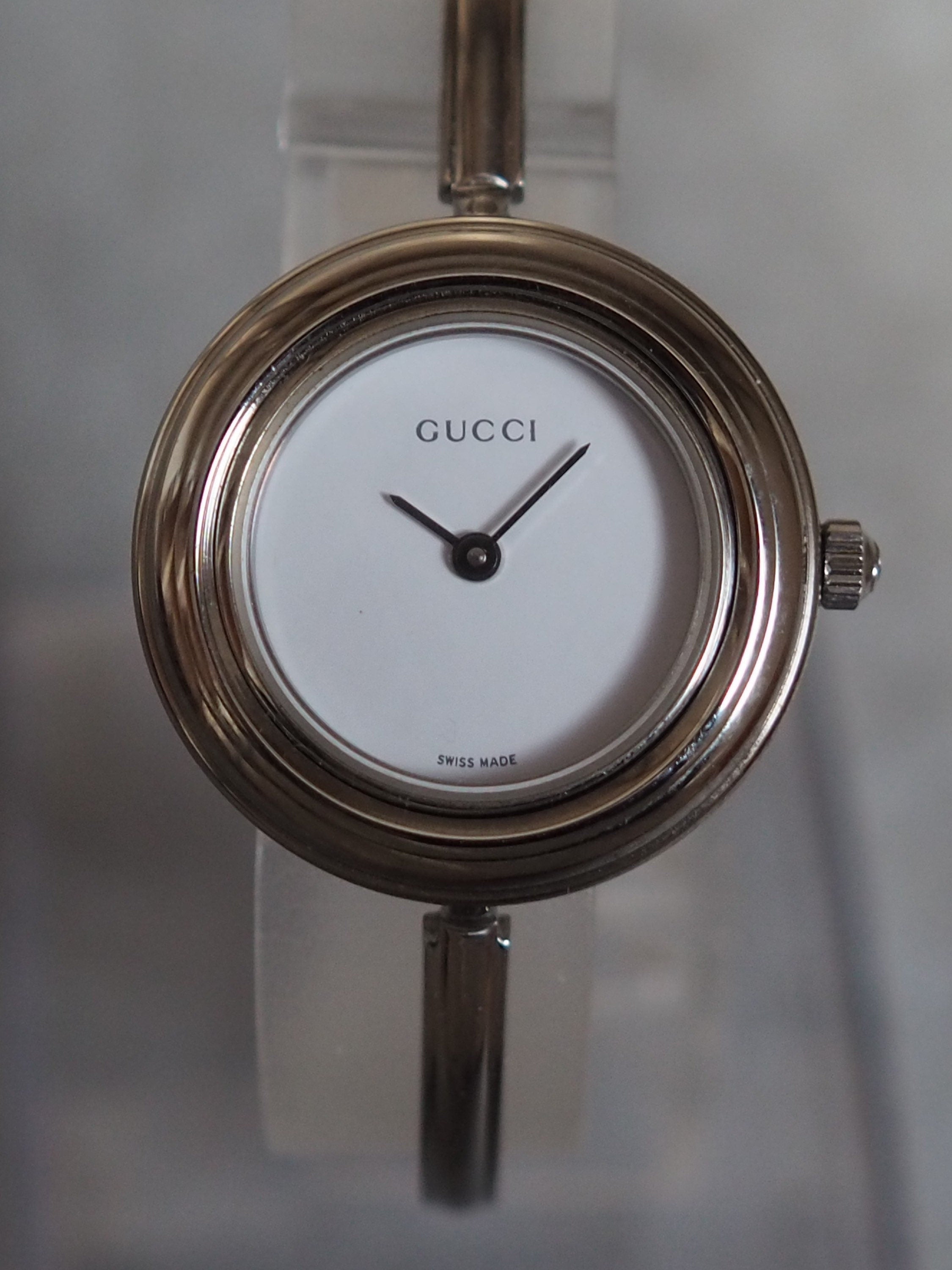GUCCI Accessories Change Bezel 12 colors Bangle watch Wristwatch Silver