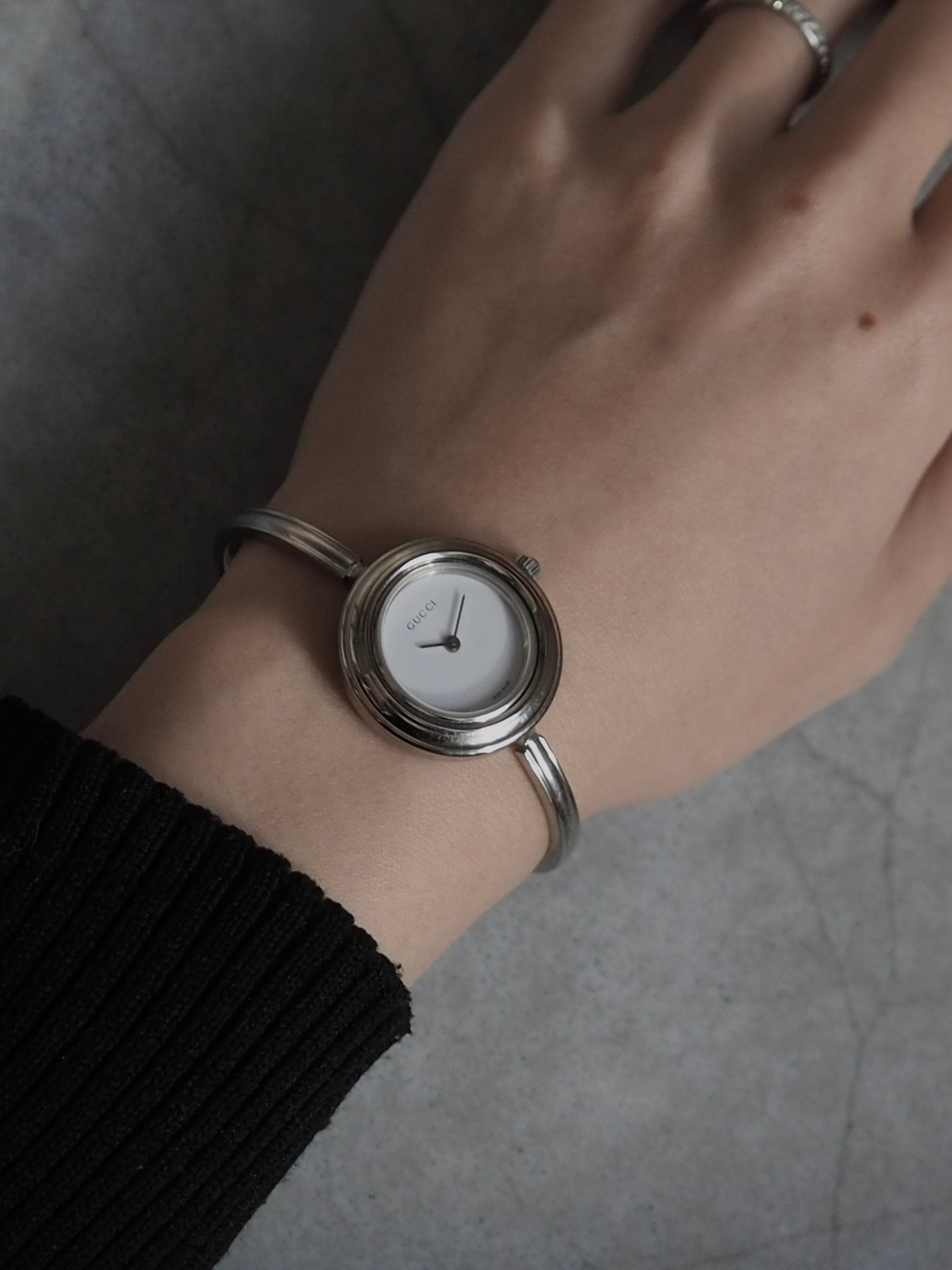 GUCCI Accessories Change Bezel 12 colors Bangle watch Wristwatch Silver