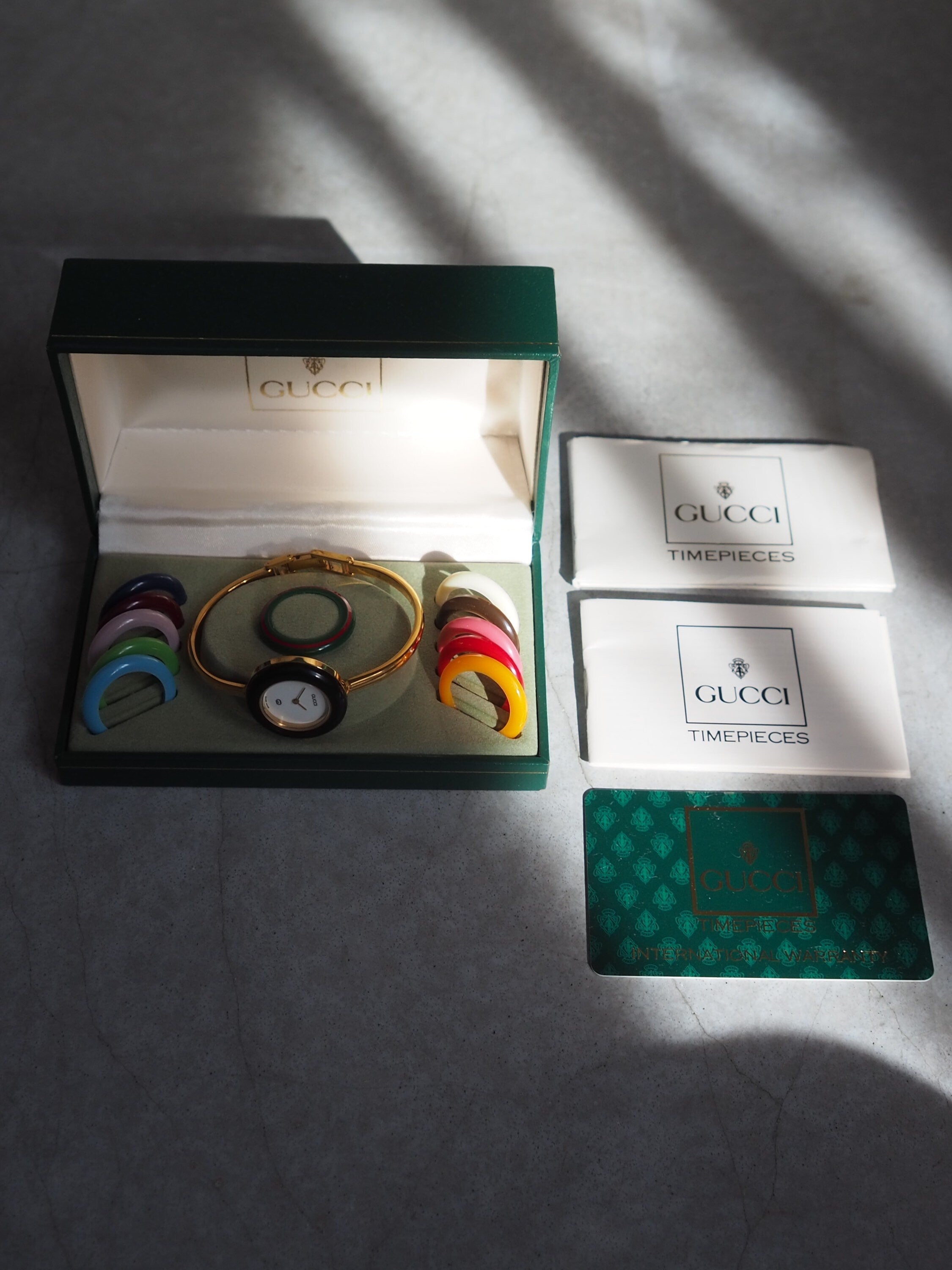 GUCCI Accessories Change Bezel 12 colors Bangle watch Wristwatch Gold