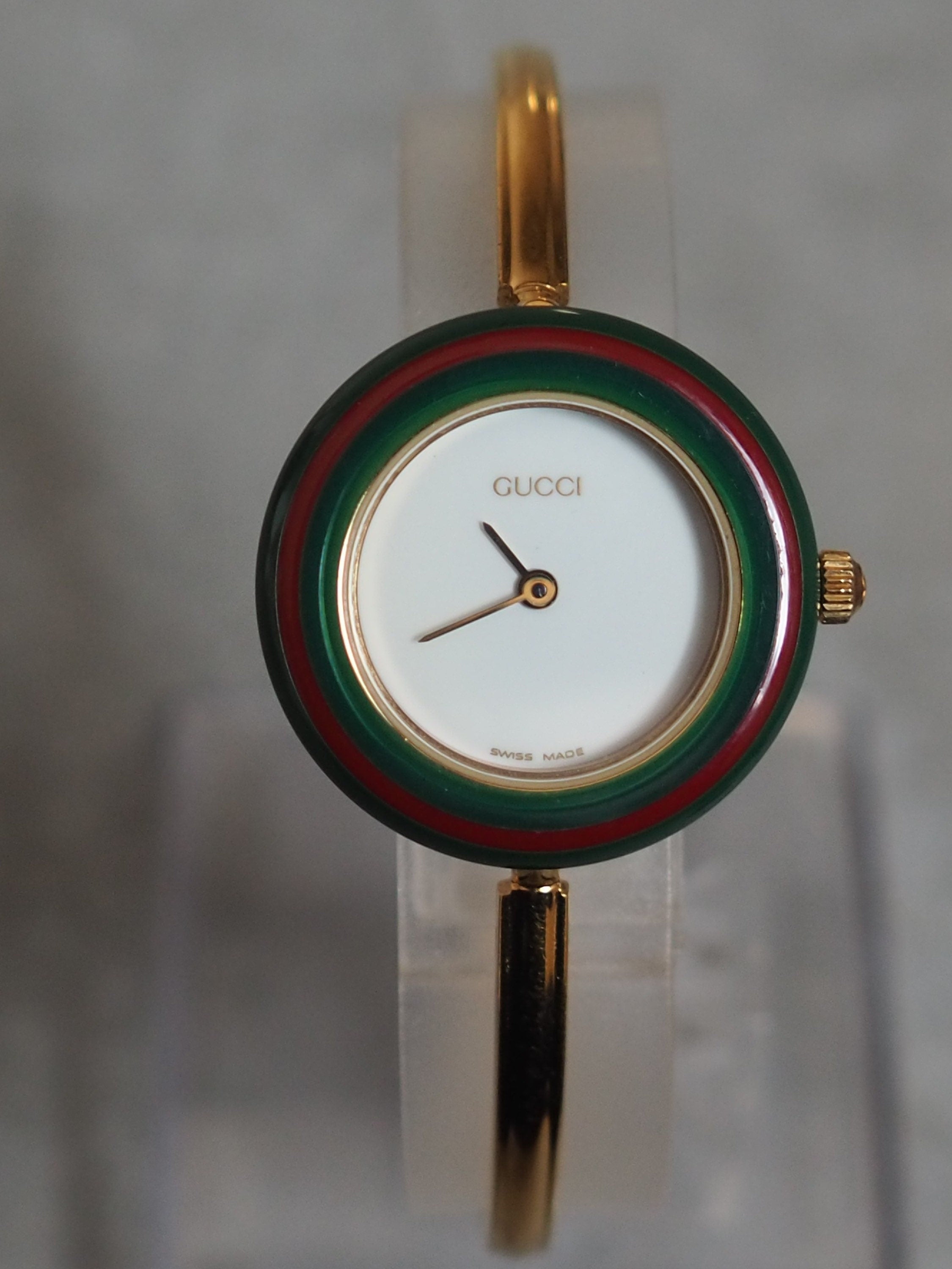 GUCCI Accessories Change Bezel 12 colors Bangle watch Wristwatch Gold