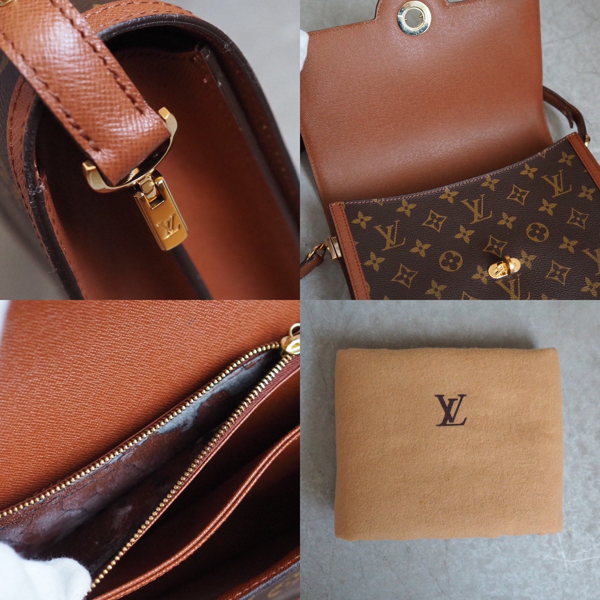 LOUIS VUITTON Monogram Raspail Shoulder Bag M51372 Vintage Authentic