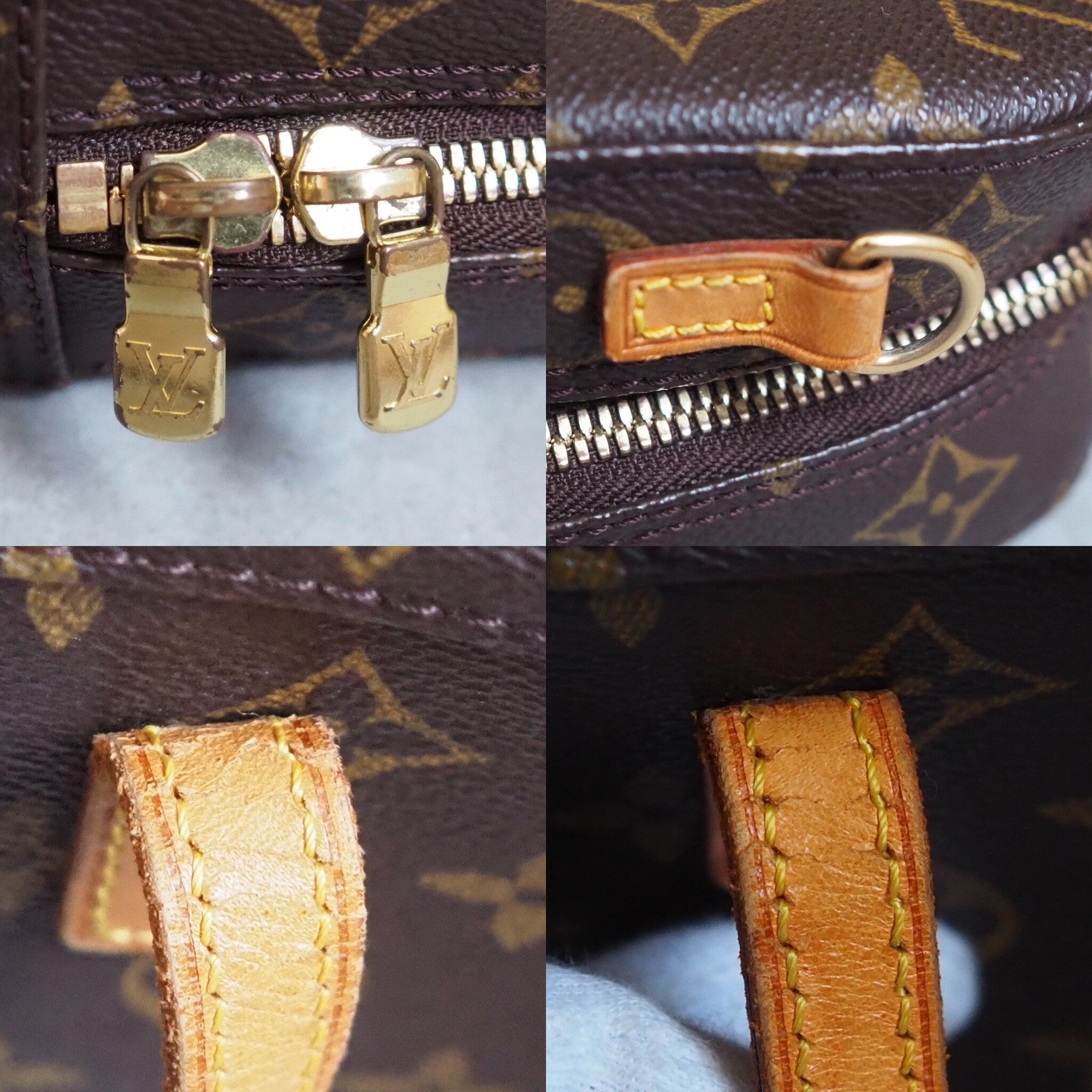 LOUIS VUITTON Monogram Spontini M47500 Shoulder Bag Brown Authentic