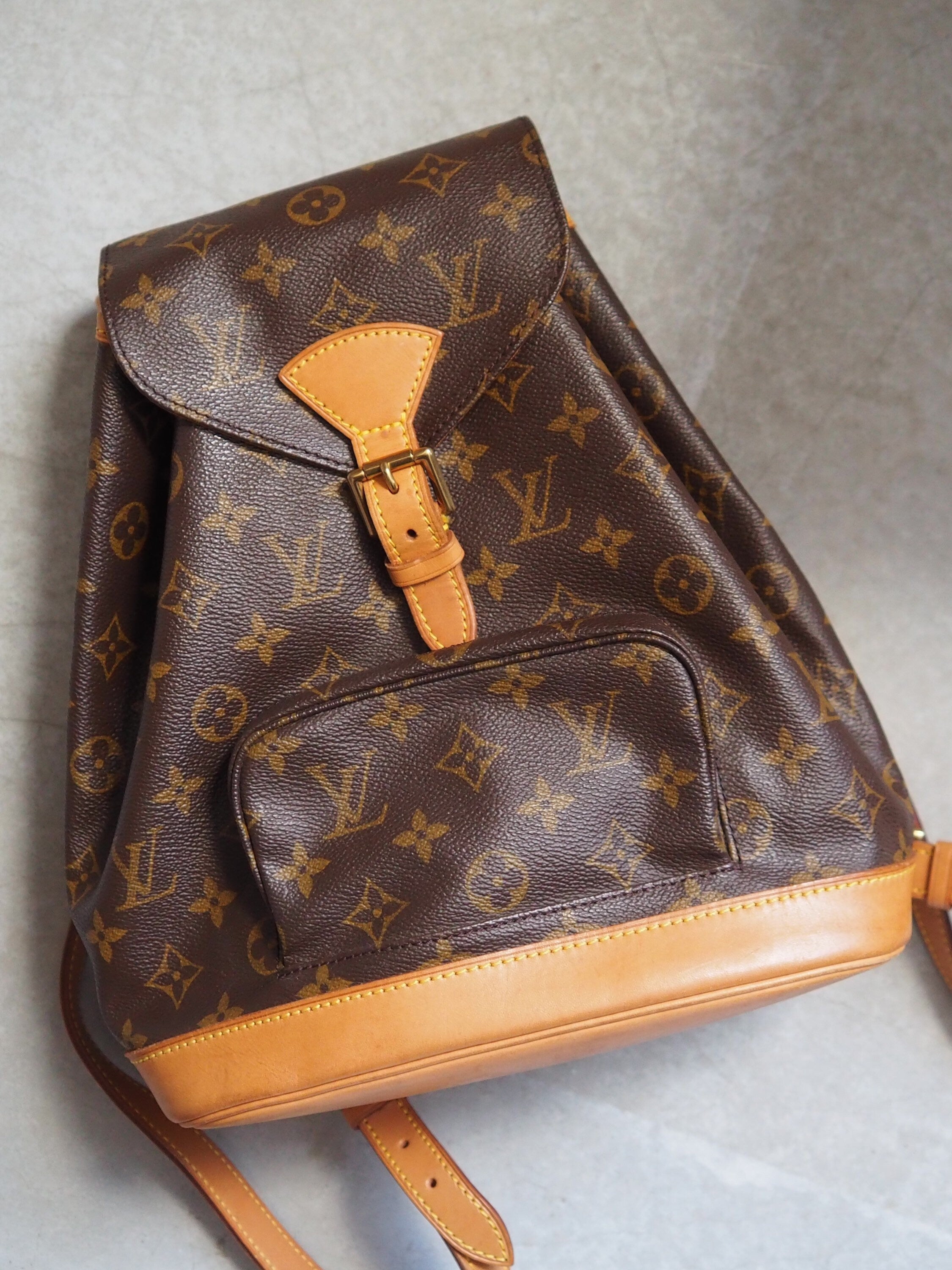 LOUIS VUITTON Montsouris MM Monogram Backpack Shoulder Bag Authentic