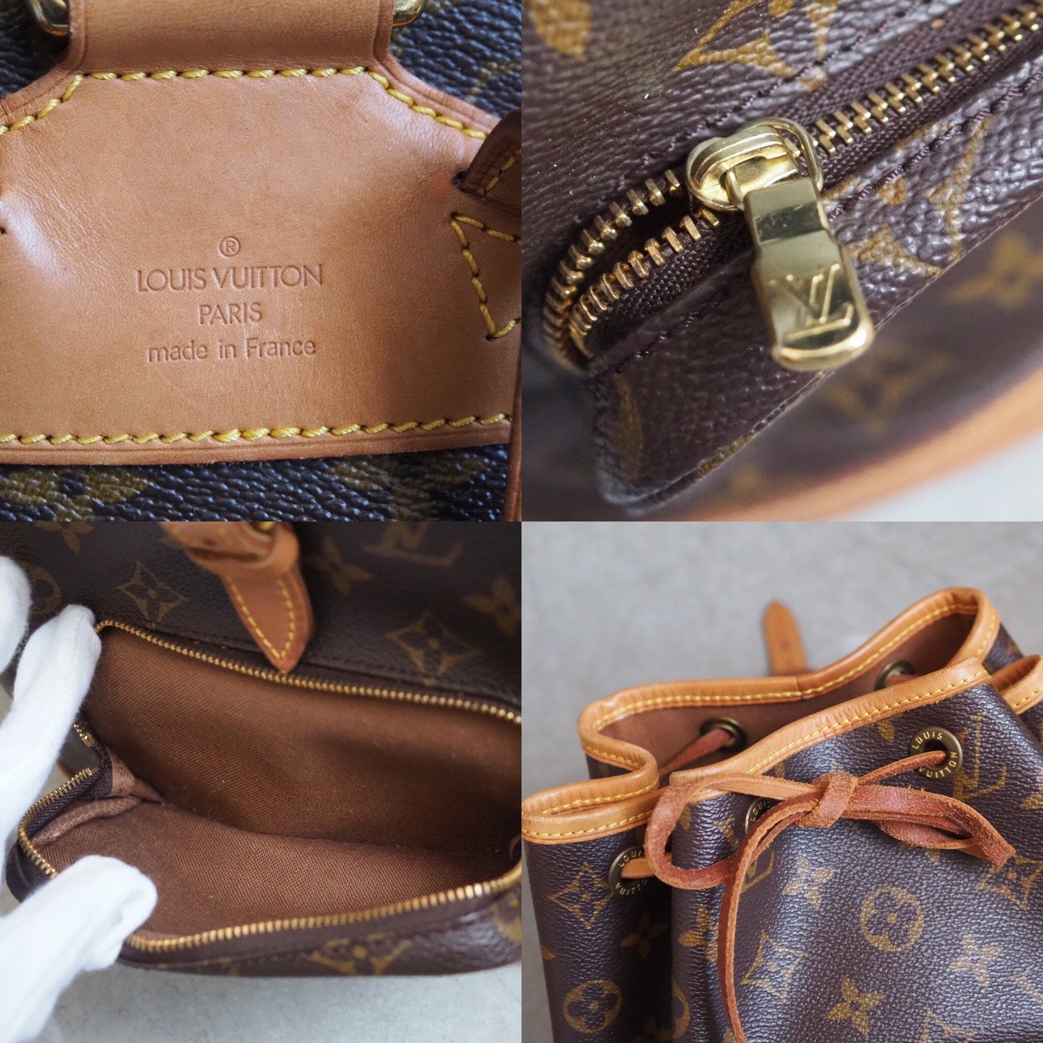 LOUIS VUITTON Montsouris MM Monogram Backpack Shoulder Bag Authentic