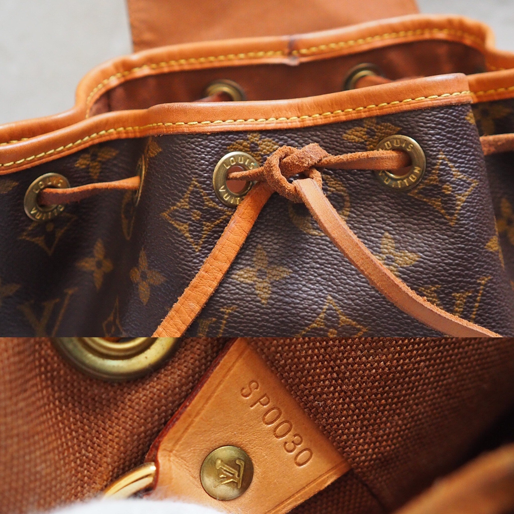 LOUIS VUITTON Monogram Mini Montsouris PM Backpack Vintage Authentic