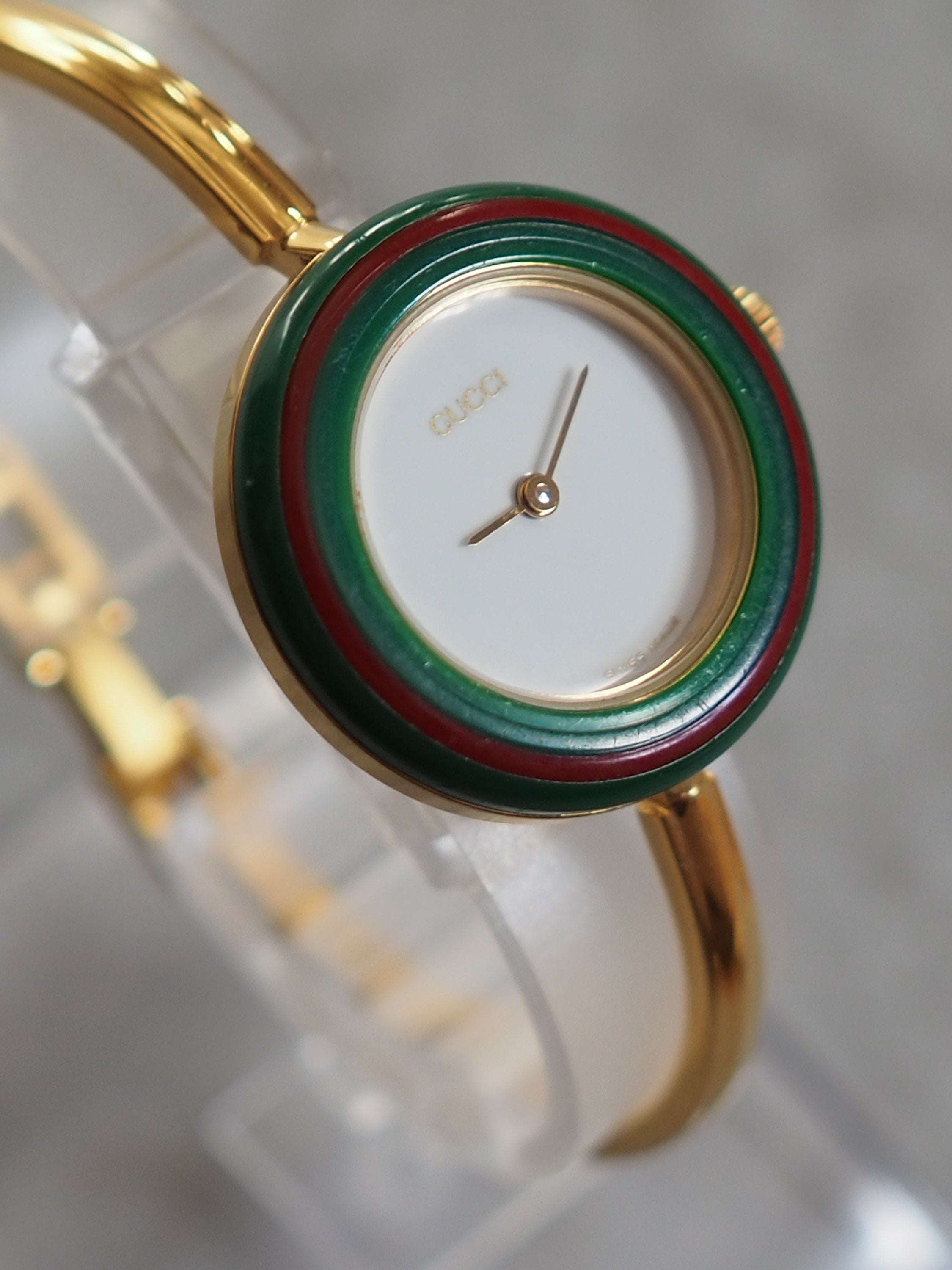 GUCCI Accessories Change Bezel 12 colors Bangle watch Wristwatch Gold